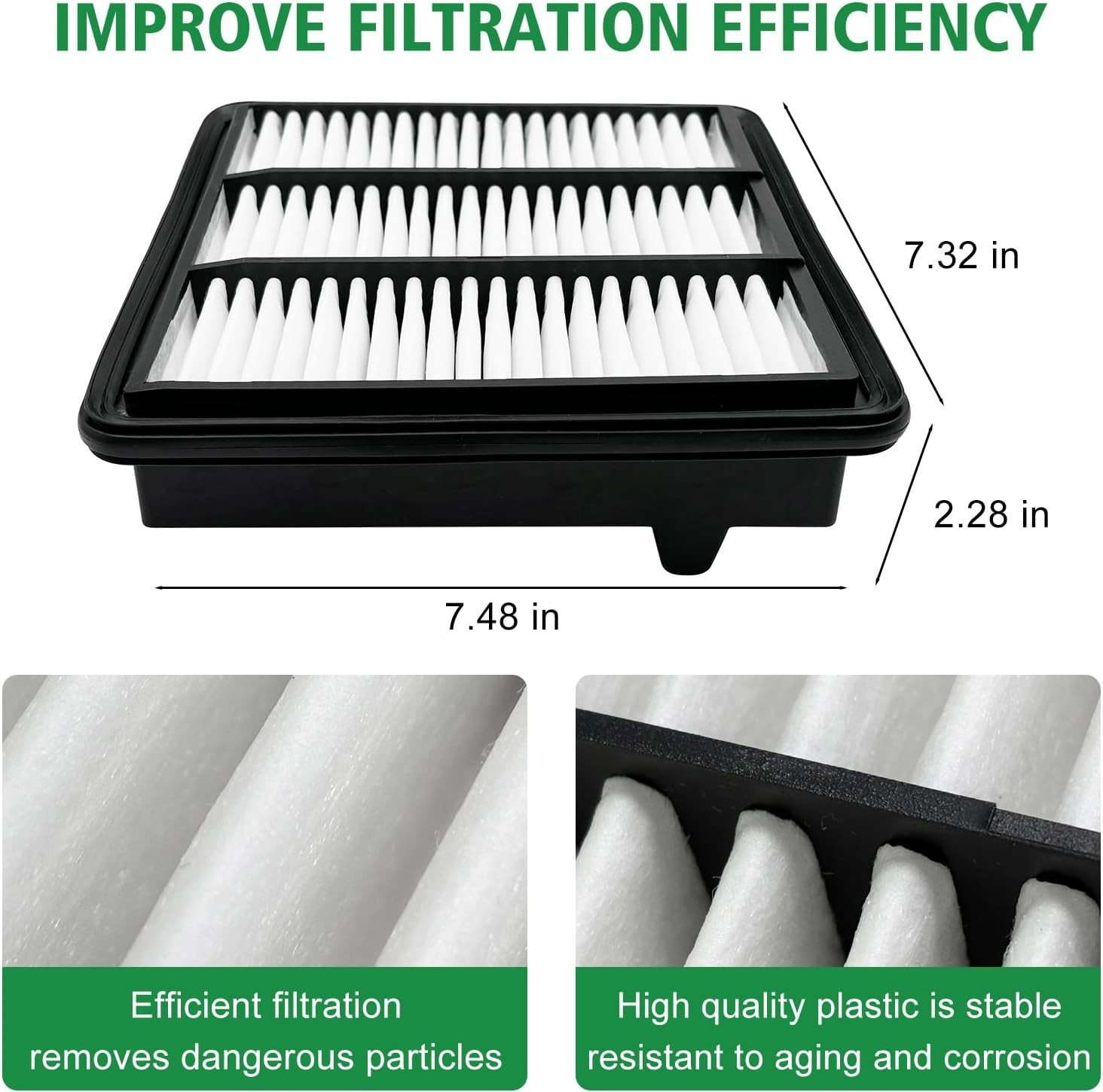 2PCS Cabin Engine Air Filter Kit Fits for CR V CRV CR-V 1.5L 2023-2025, Civic 1.