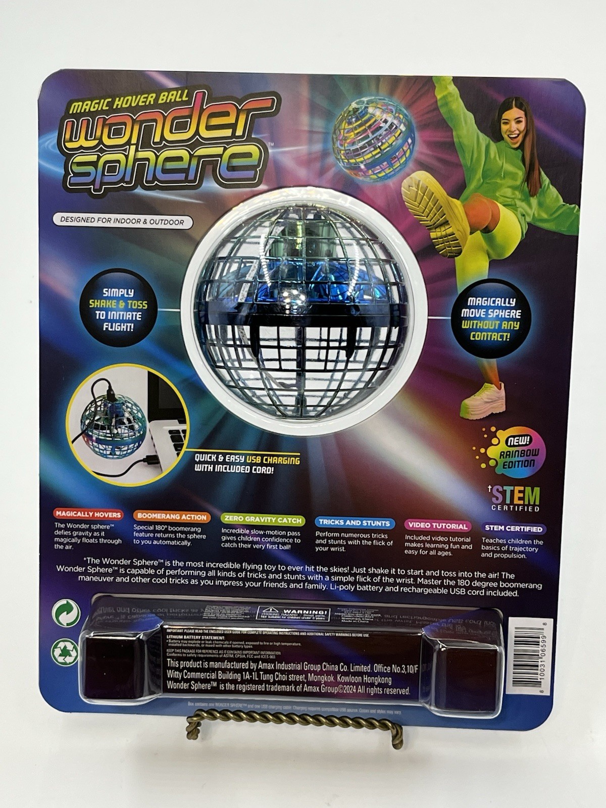 Wonder Sphere Magic Hover Ball, Rainbow Edition