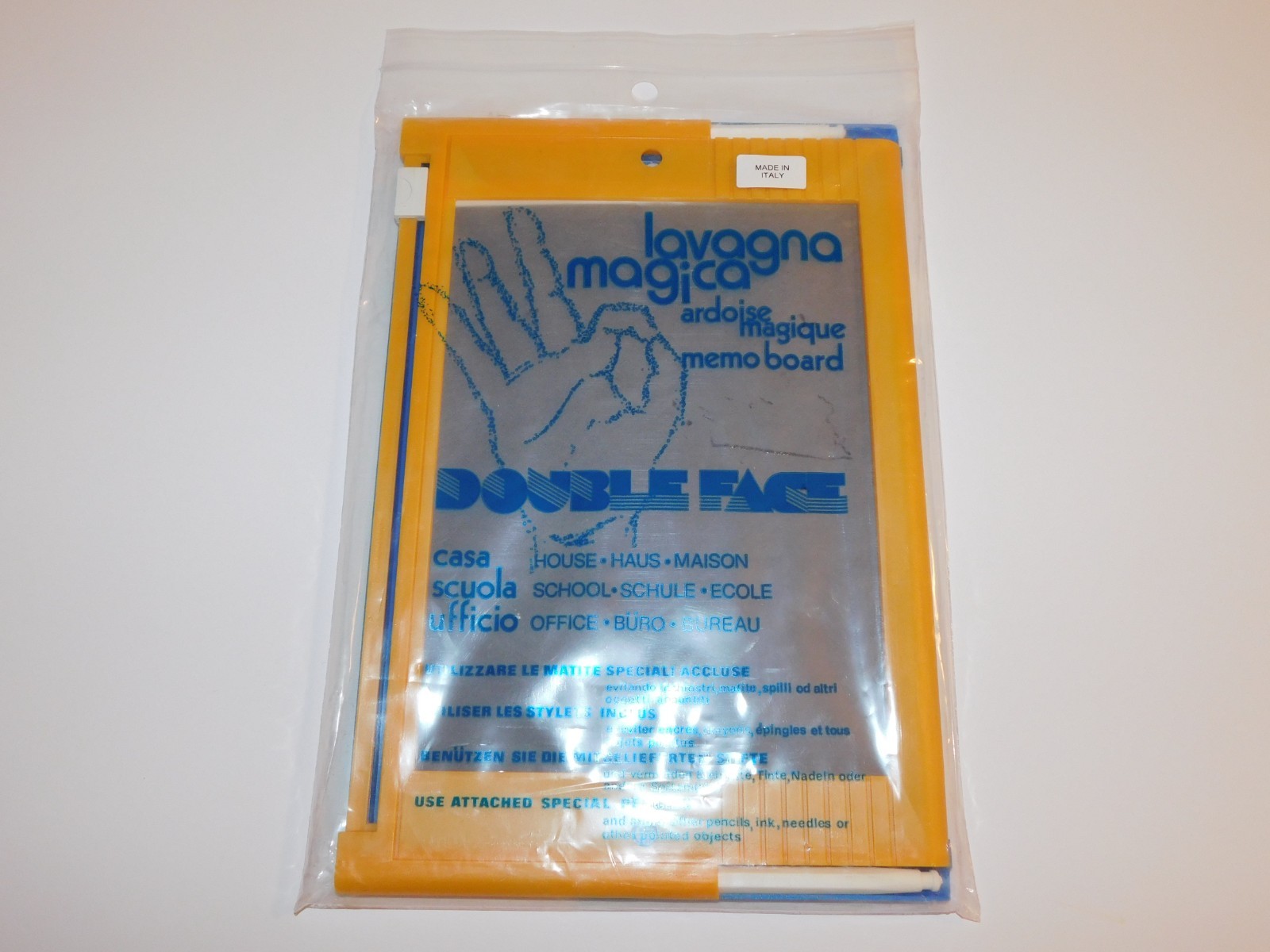 LAVAGNETTA LAVAGNA MAGICA ARDOISE MEMO DOUBLE FACE VINTAGE MAGIC ERASE BOARD NEW