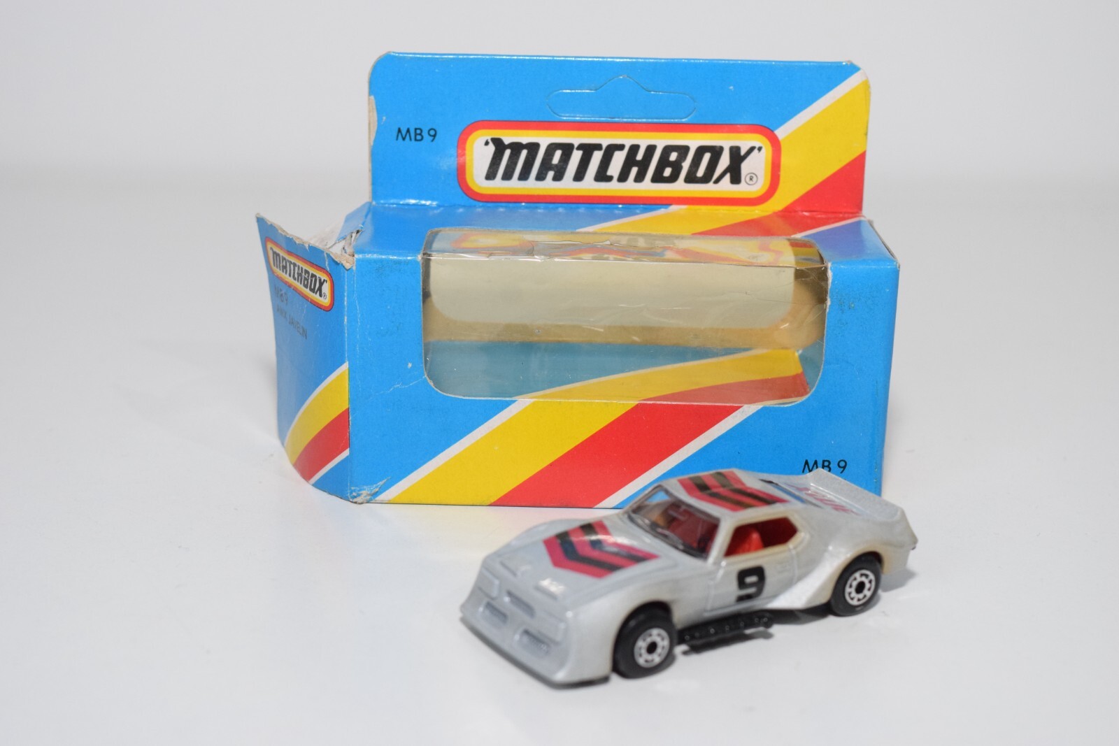 A94 1:64 3 INCH MATCHBOX LESNEY MB-9 MB9 MB 9 AMX JAVELIN METALLIC GREY MIB