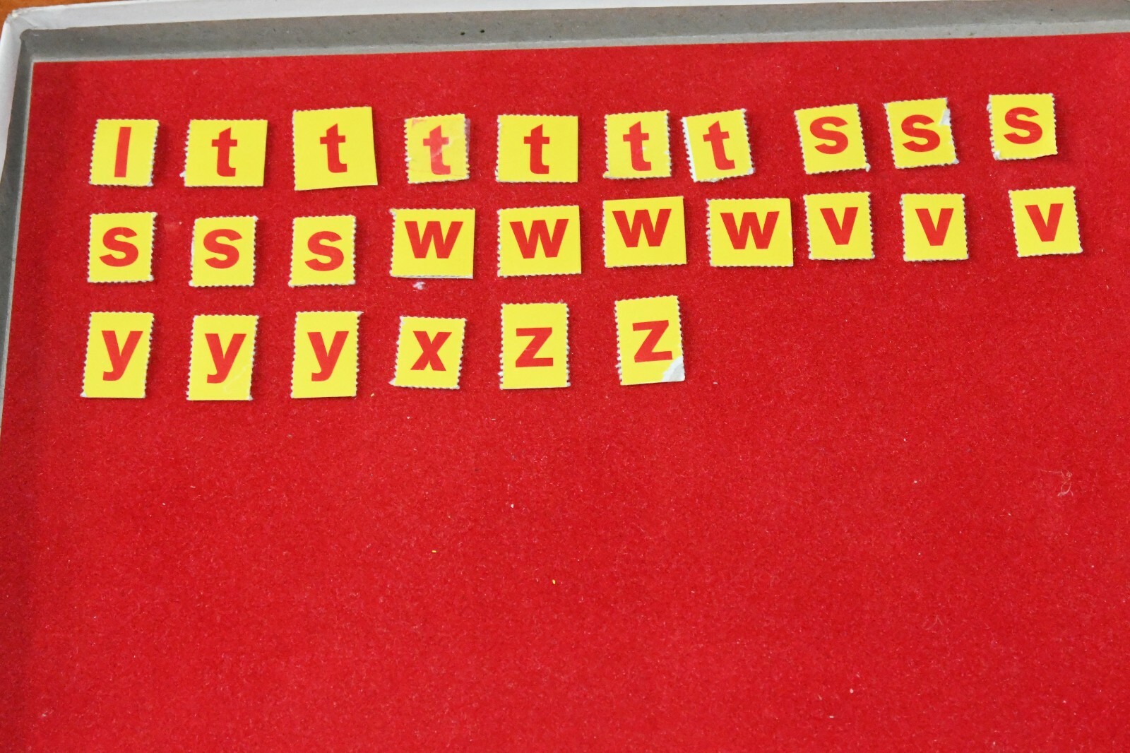 Vintage 1967 Saalfield ABC Flannel Board Set COMPLETE Letters Alphabet Learning