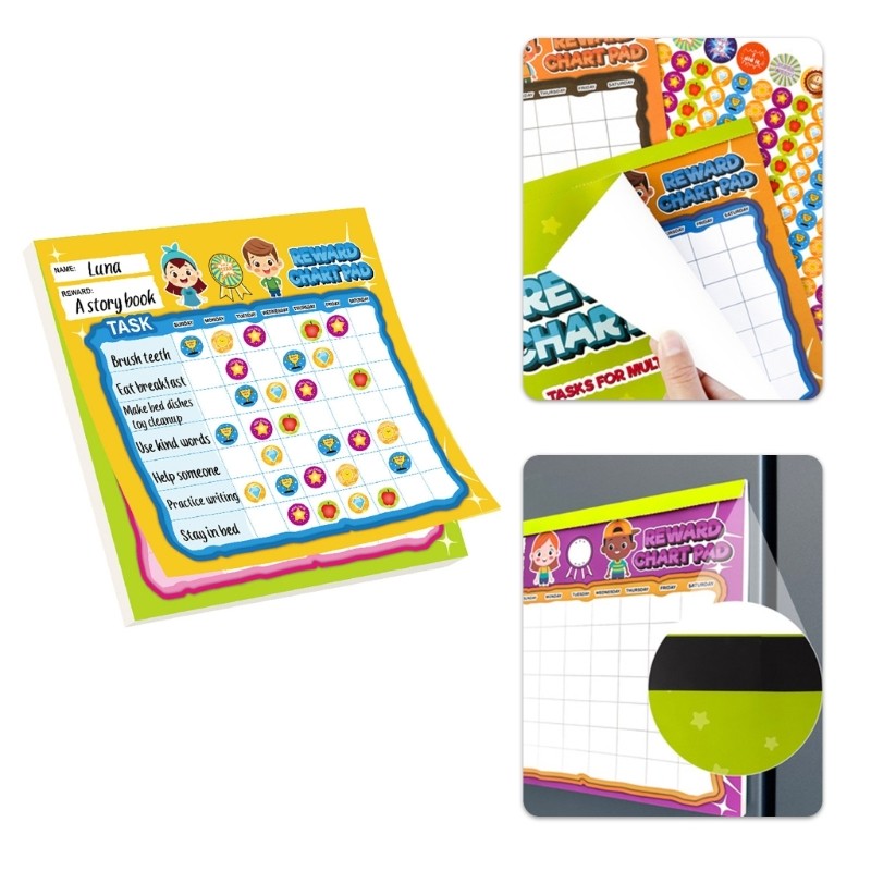 Reward Chart For Kids Behavior Tracking On Fridge Or Whiteboard 30x25cm