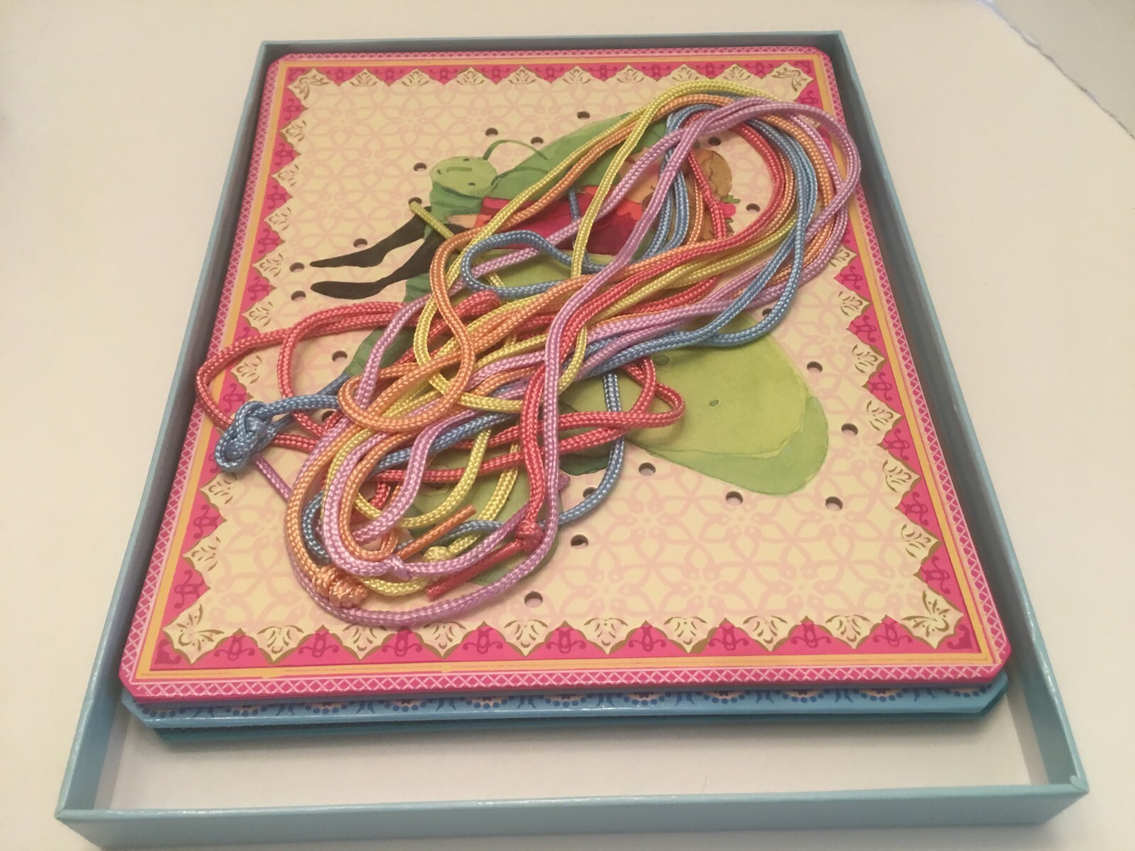 eeBoo Fairies of the Field Lacing Cards 5 Cards & Laces Complete