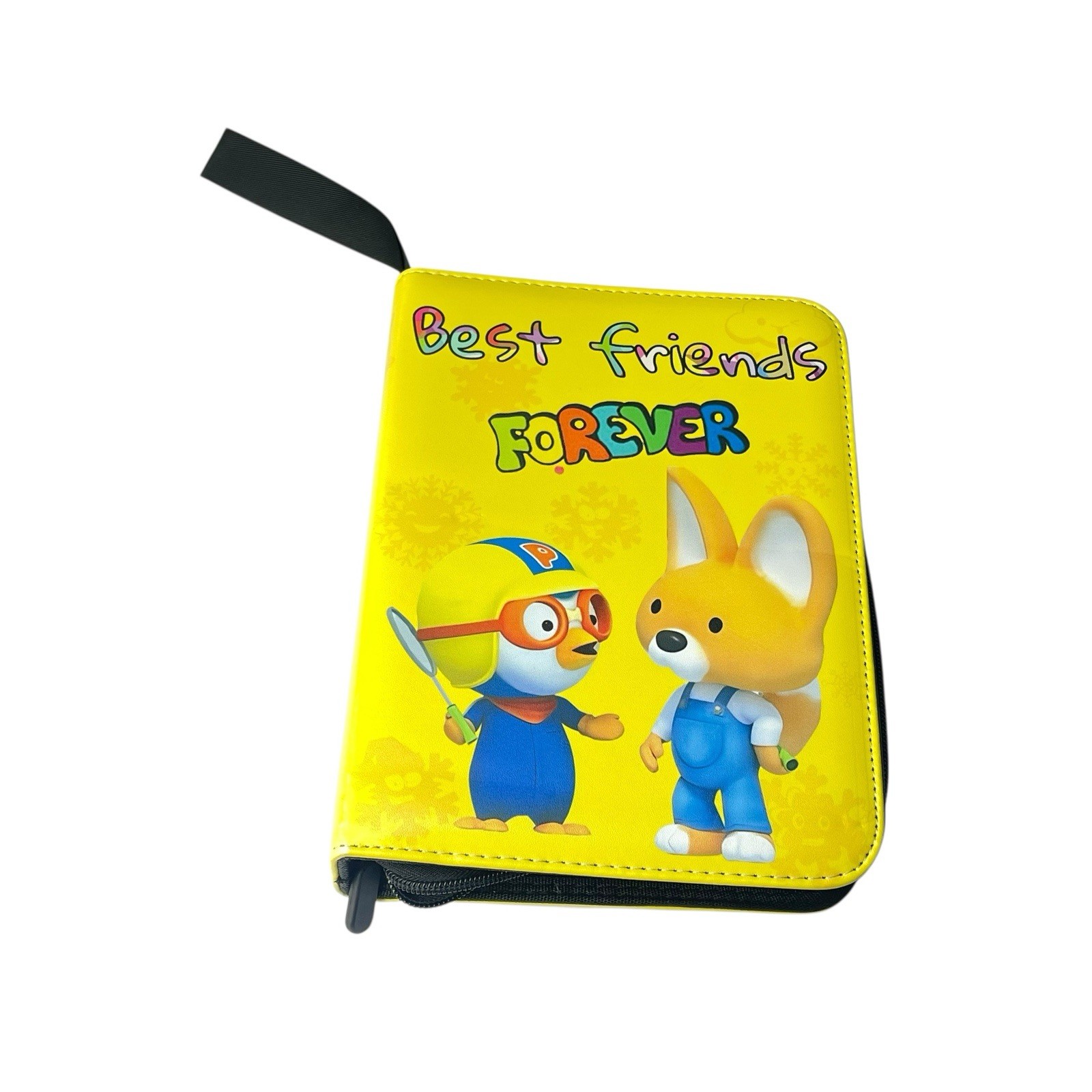 Trading Card Pororo the Little Penguin Zip Binder w Card Holders Inside