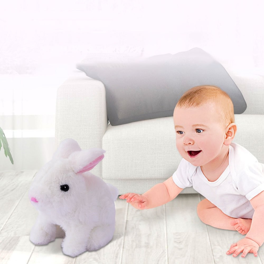 Educational Toys Can Walk And Talk Electric Pet Simulation Plush Rabbit Kids GN