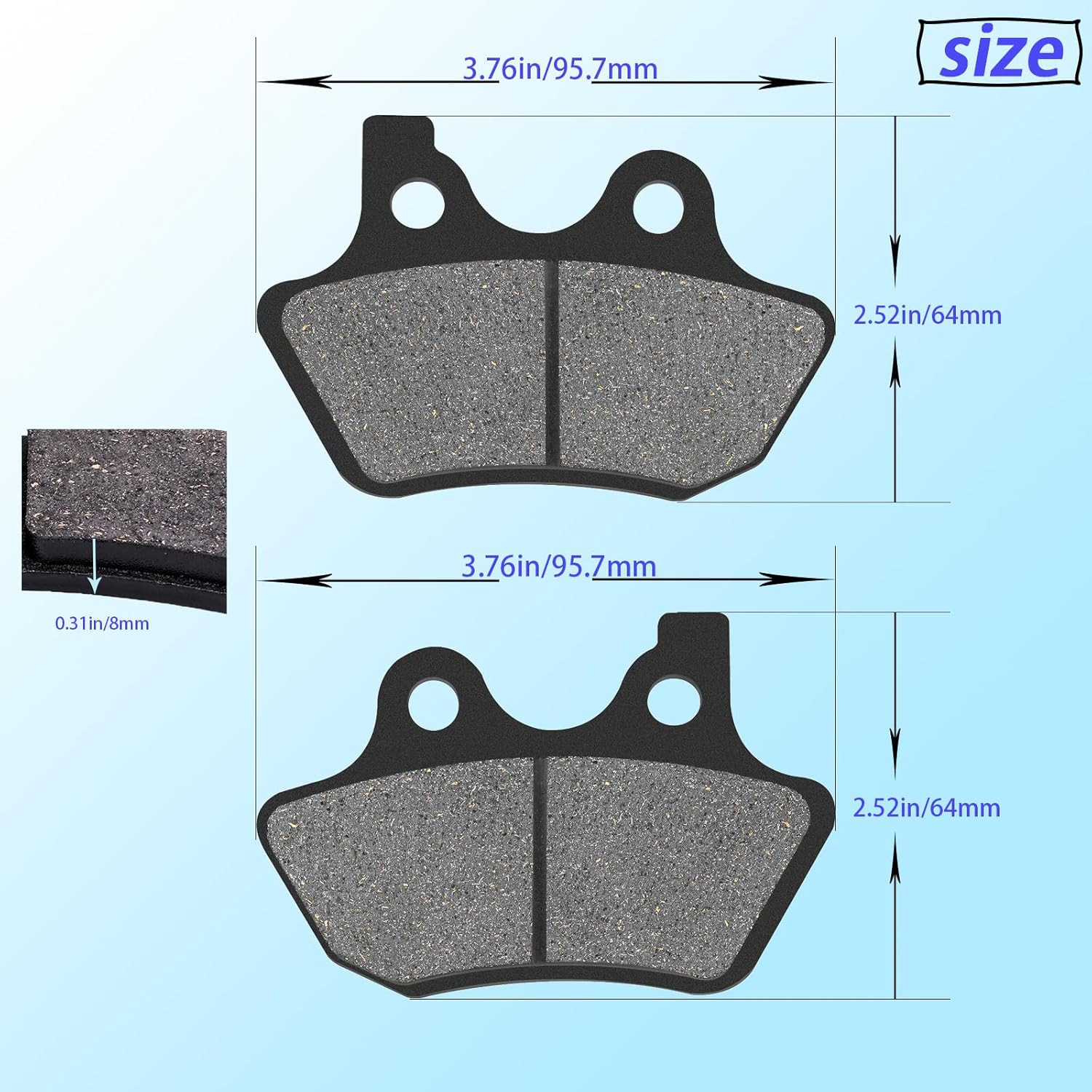 AHL Front & Rear Brake Pads Set for Harley FLHTCU-I Electra Glide Ultra Classic/