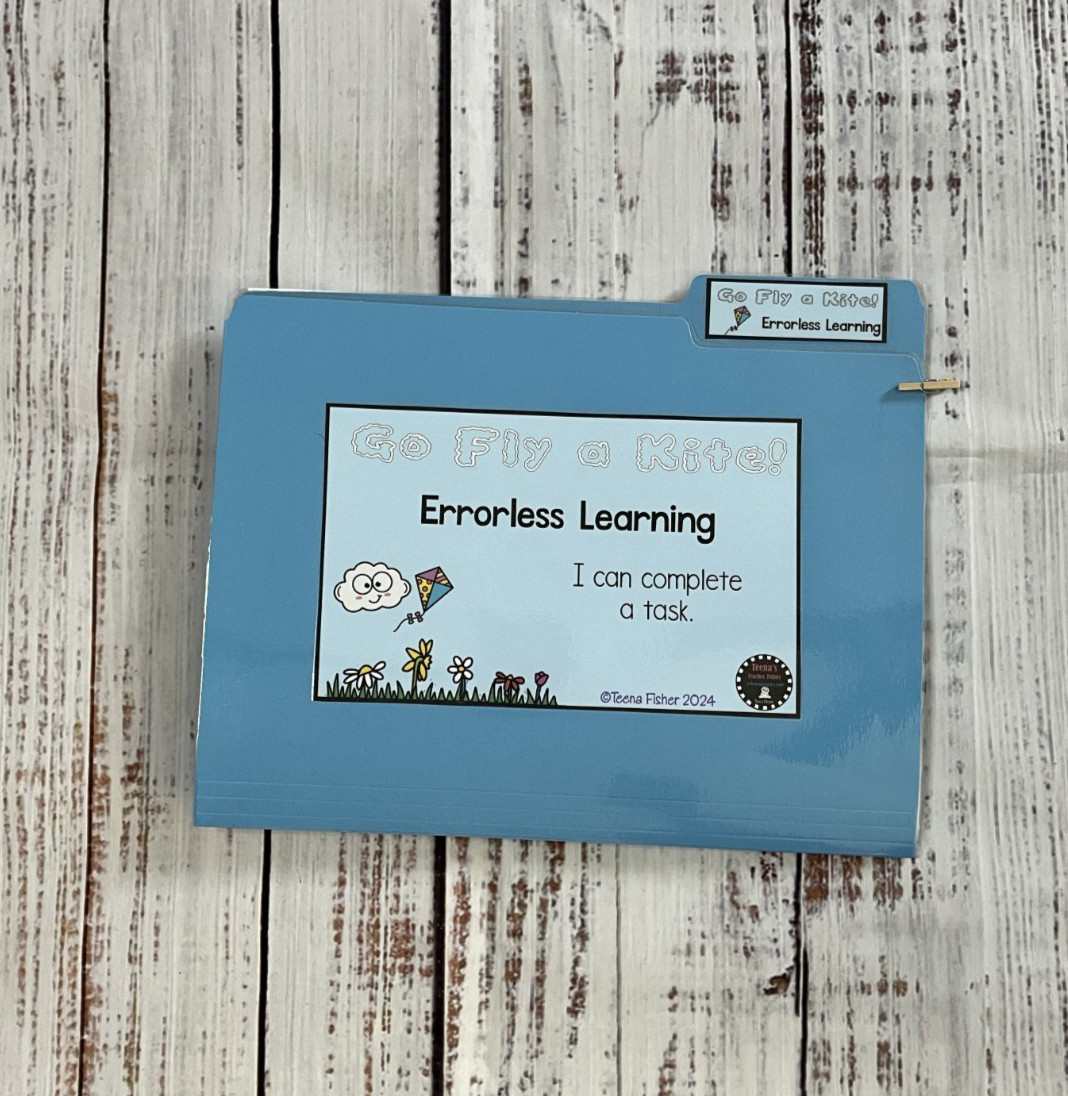 Errorless Learning File Folder Game Go Fly a Kite Special Education Autism Task