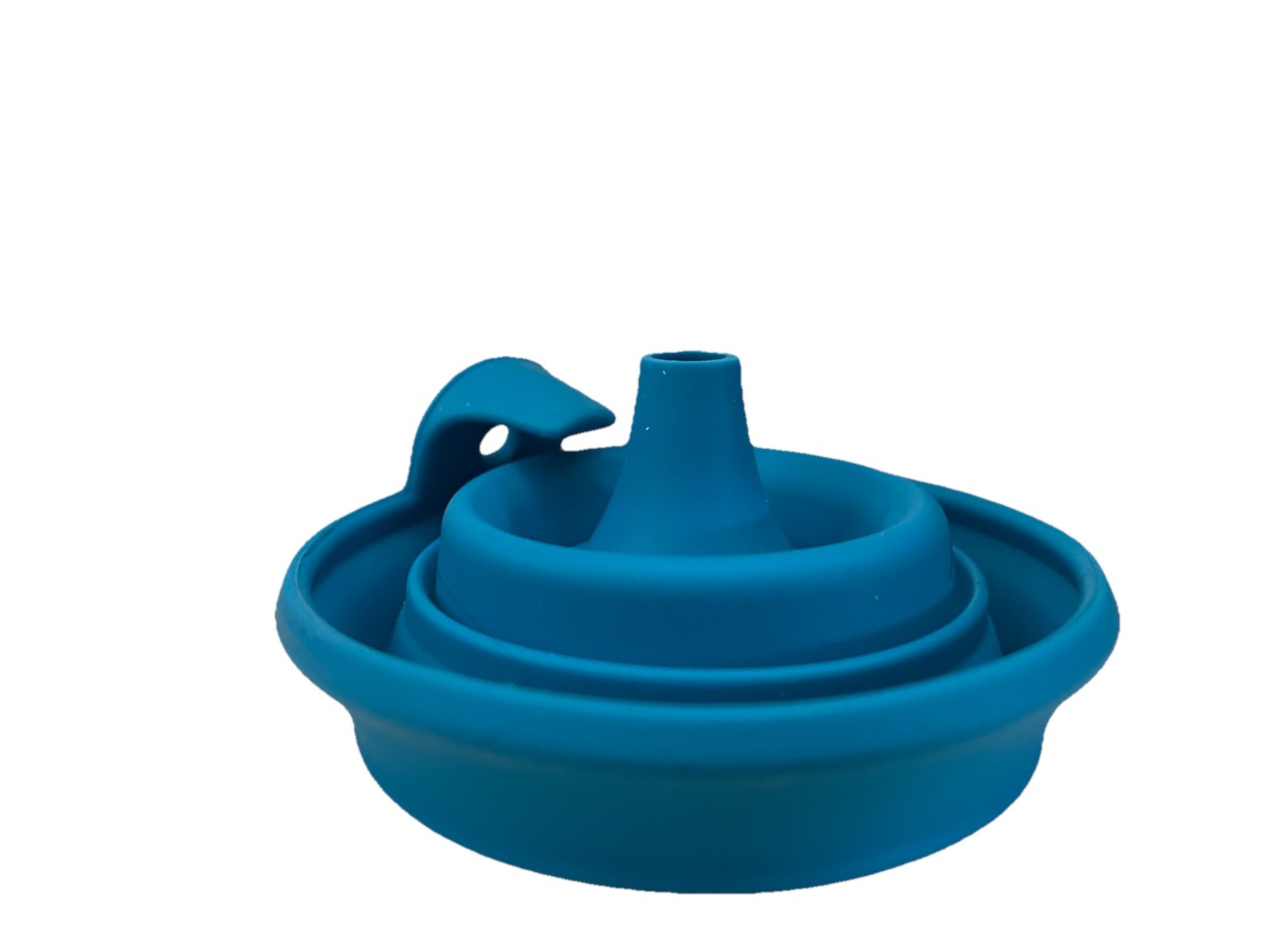 Funnels (3) Fold & Stack & Hook Silicone Toy PreK Water Play Camp Kitchen Fun