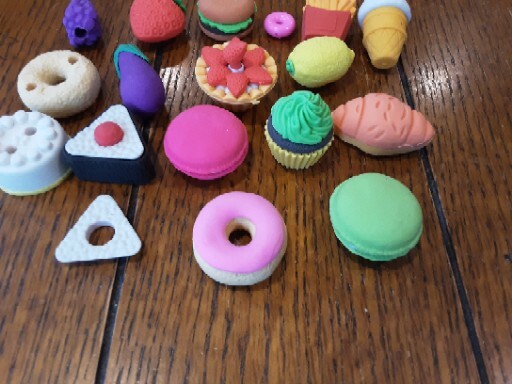 Assorted Food Fruit Pull Apart Erasers Mini Puzzle Eraser Toys for Fun Games