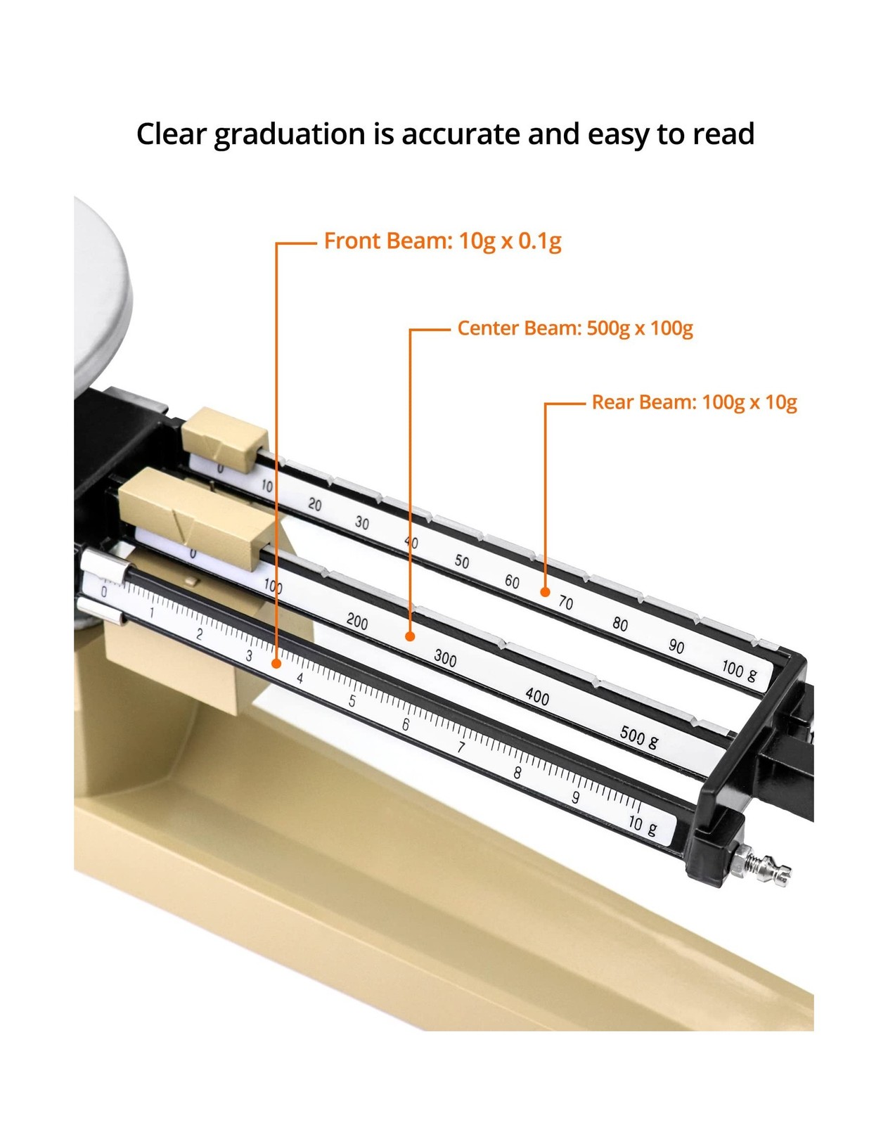 QWORK Triple Beam Mechanical Balance, 2610g/0.1g Lab Analytical Weight Set, T…
