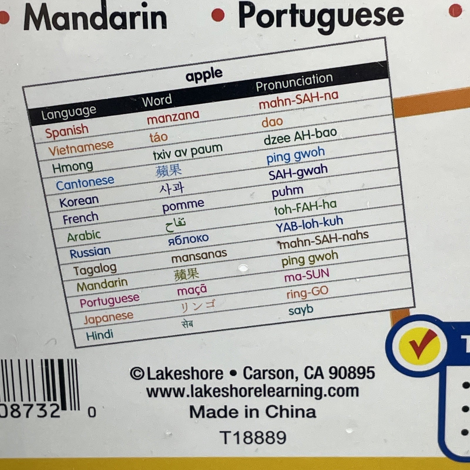 Lakeshore Foods Photo Card Library Ages 3+ 14 Languages 5 Categories Educational