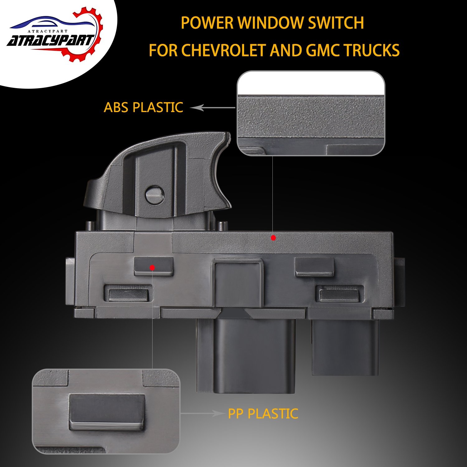 2006-2015 Chevy Silverado GMC Sierra Passenger Window Switch Assembly Fit