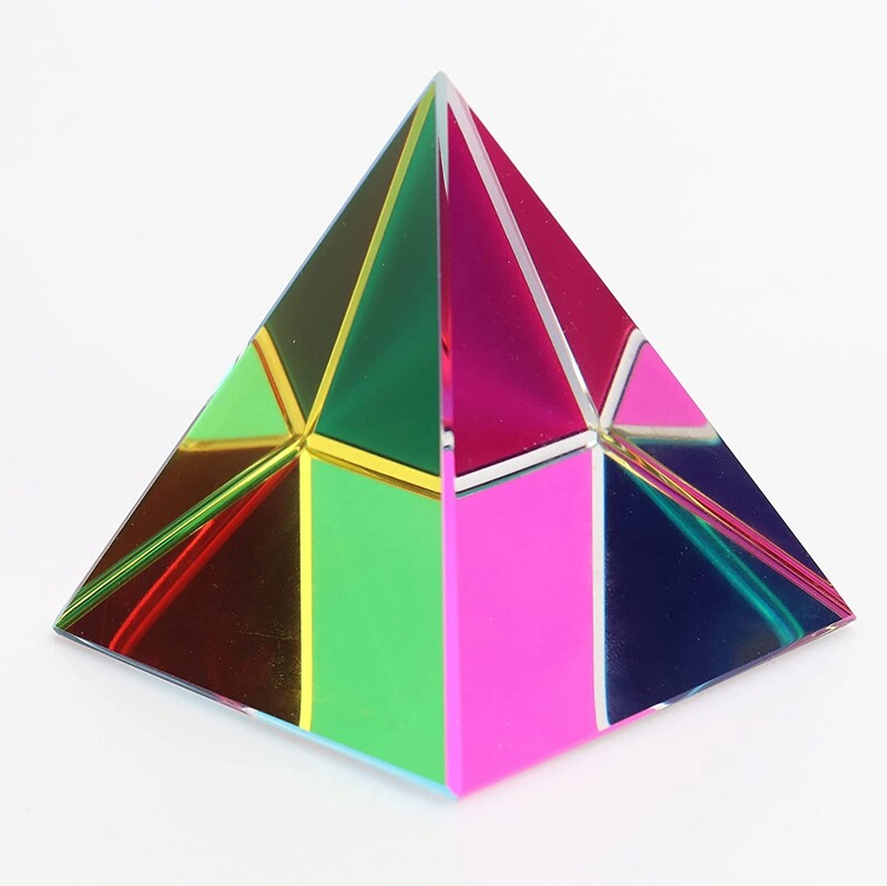 New Optical Prism Pyramid Beautiful Decorations 50mm Christmas Cmy Cube Gift
