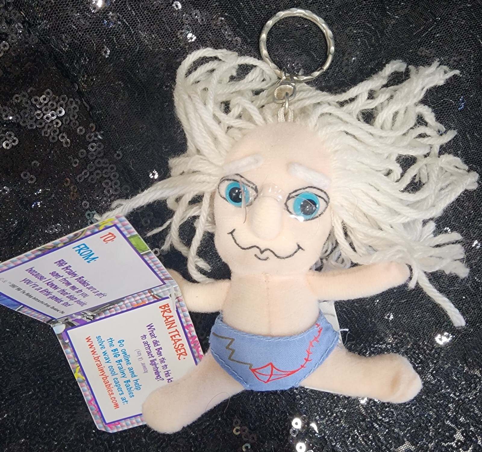 BIG BRAINY BABIES-ALBERT EINSTEIN-Plush Little Genius Keychain Teacher Gift