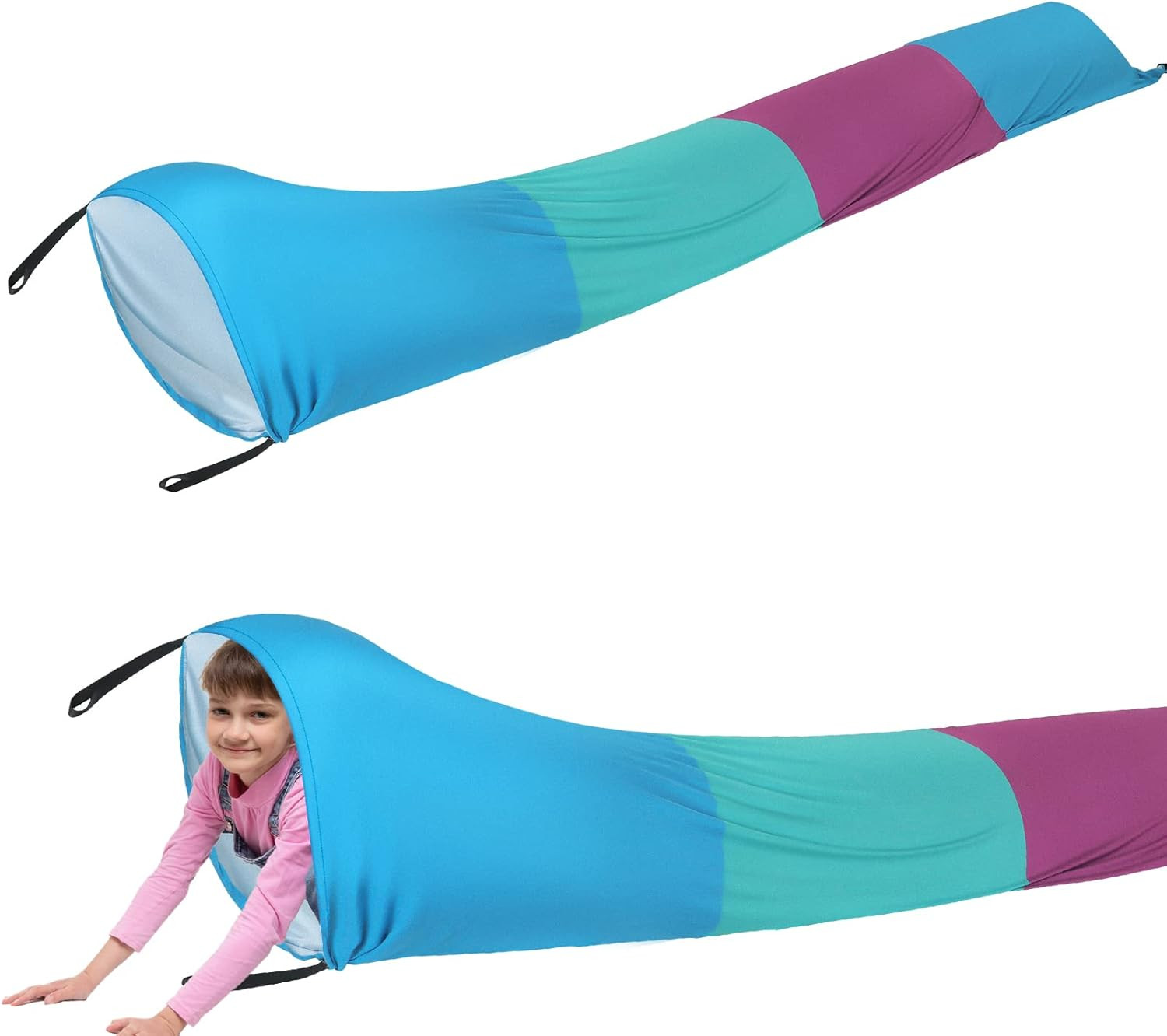 12 Ft Sensory Tunnel Crawl Resistance Tube for Calm Sensory Tent Compression Tub
