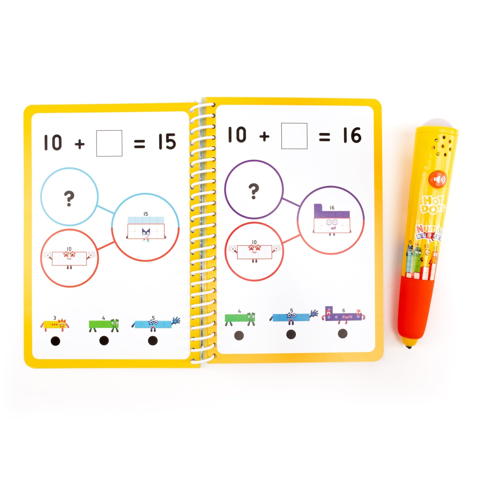 Hot Dots Numberblocks Interactive Math Learning Toy with Pen and Activity Book