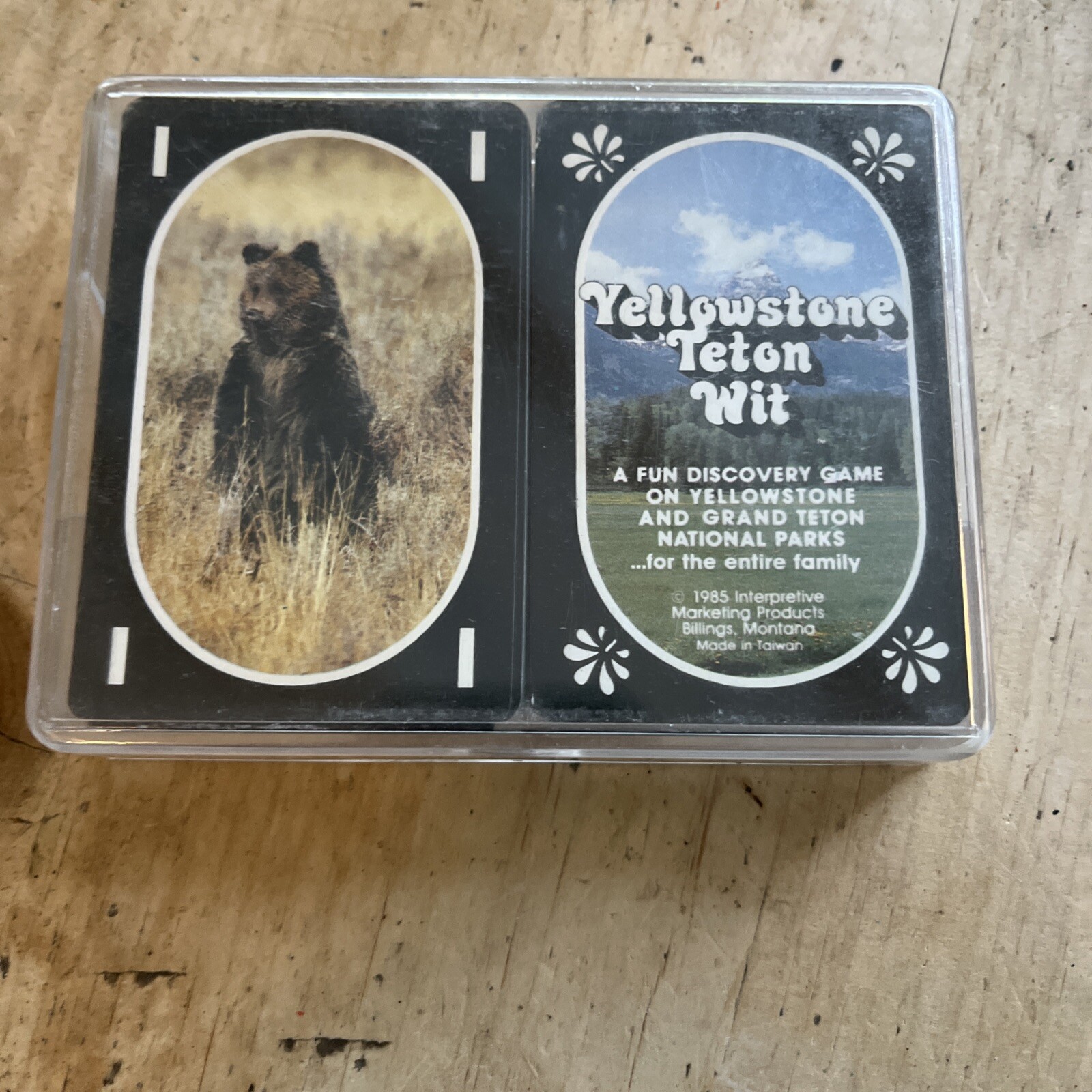 1985 Yellowstone Teton Wit Card Game