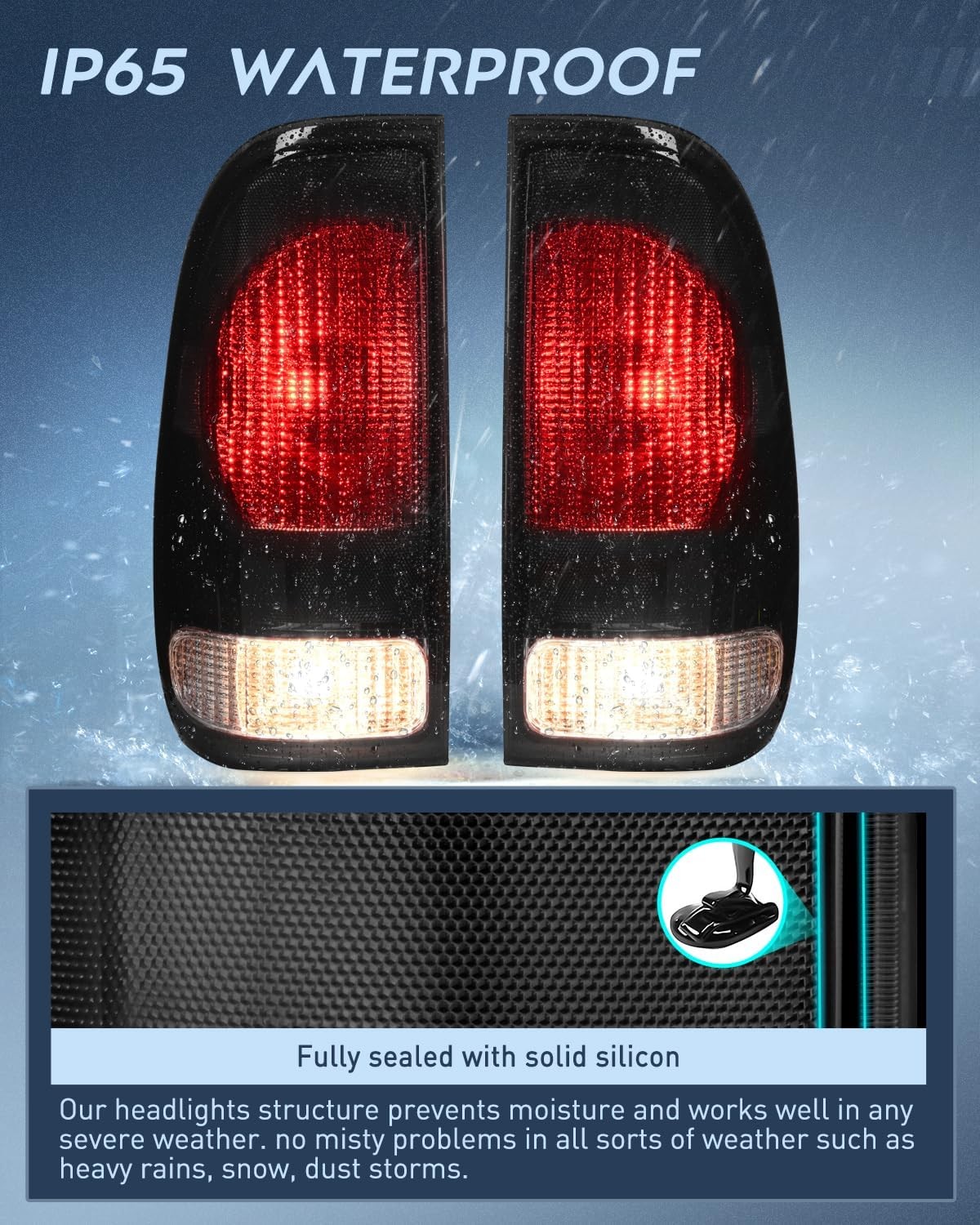 Ford F150 Smoked Tail Light Assembly 1997 2007 OE