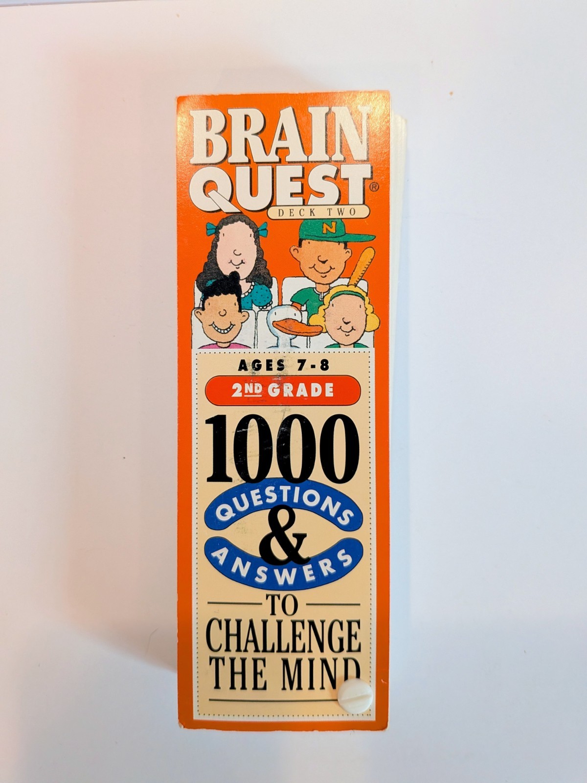 Brain Quest Vintage 1992 Edition DECK TWO 2nd Grade Knowledge 1000 Q&A Ages 7-8