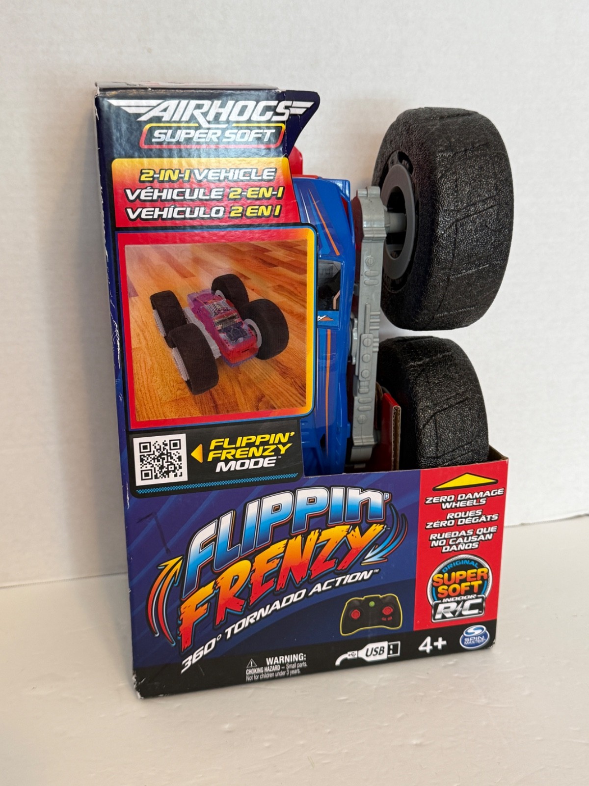 Air Hogs Super Soft Flippin Frenzy 360 Tornado Action Stunt Vehicle Remote NEW