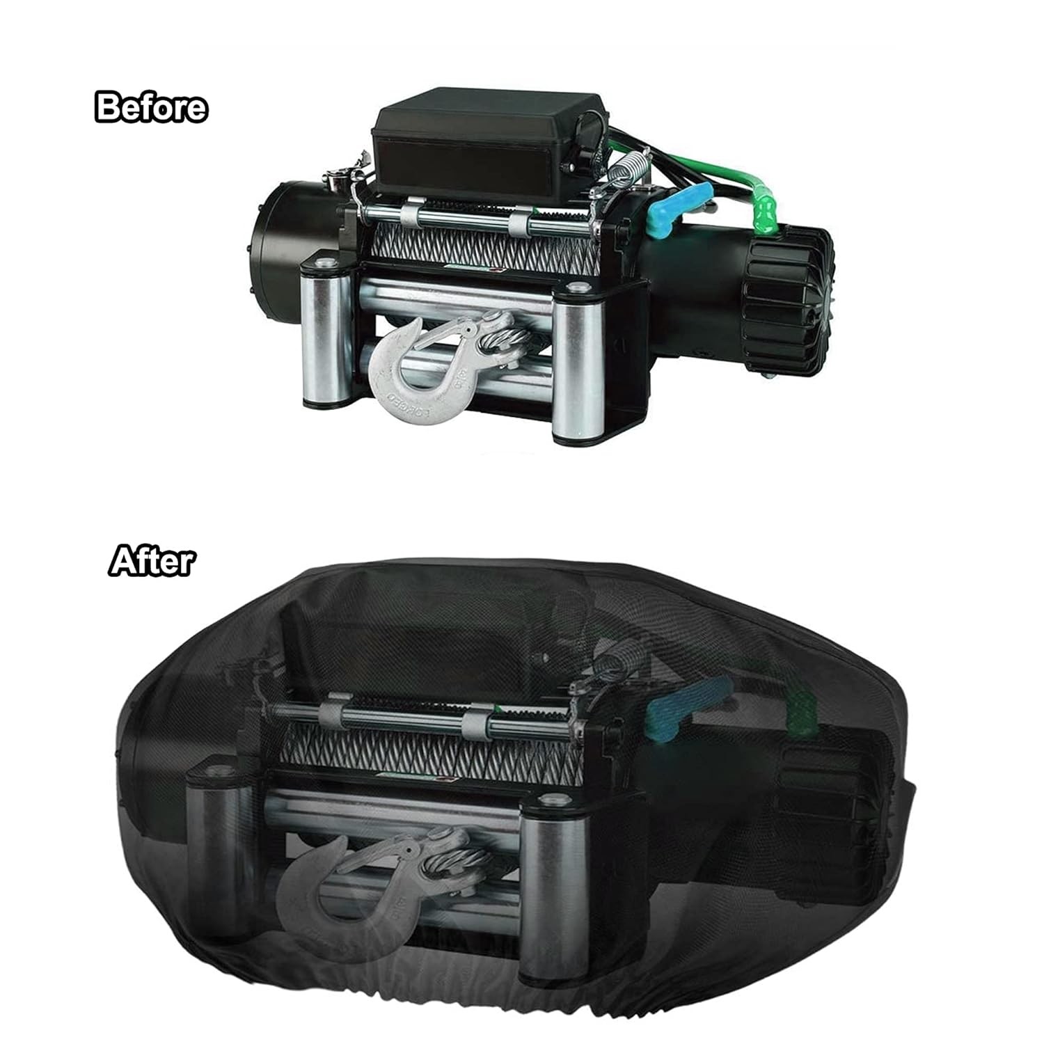 Winch Cover Waterproof Winch Dust Cover Heavy Duty Winch Protection Cover for El