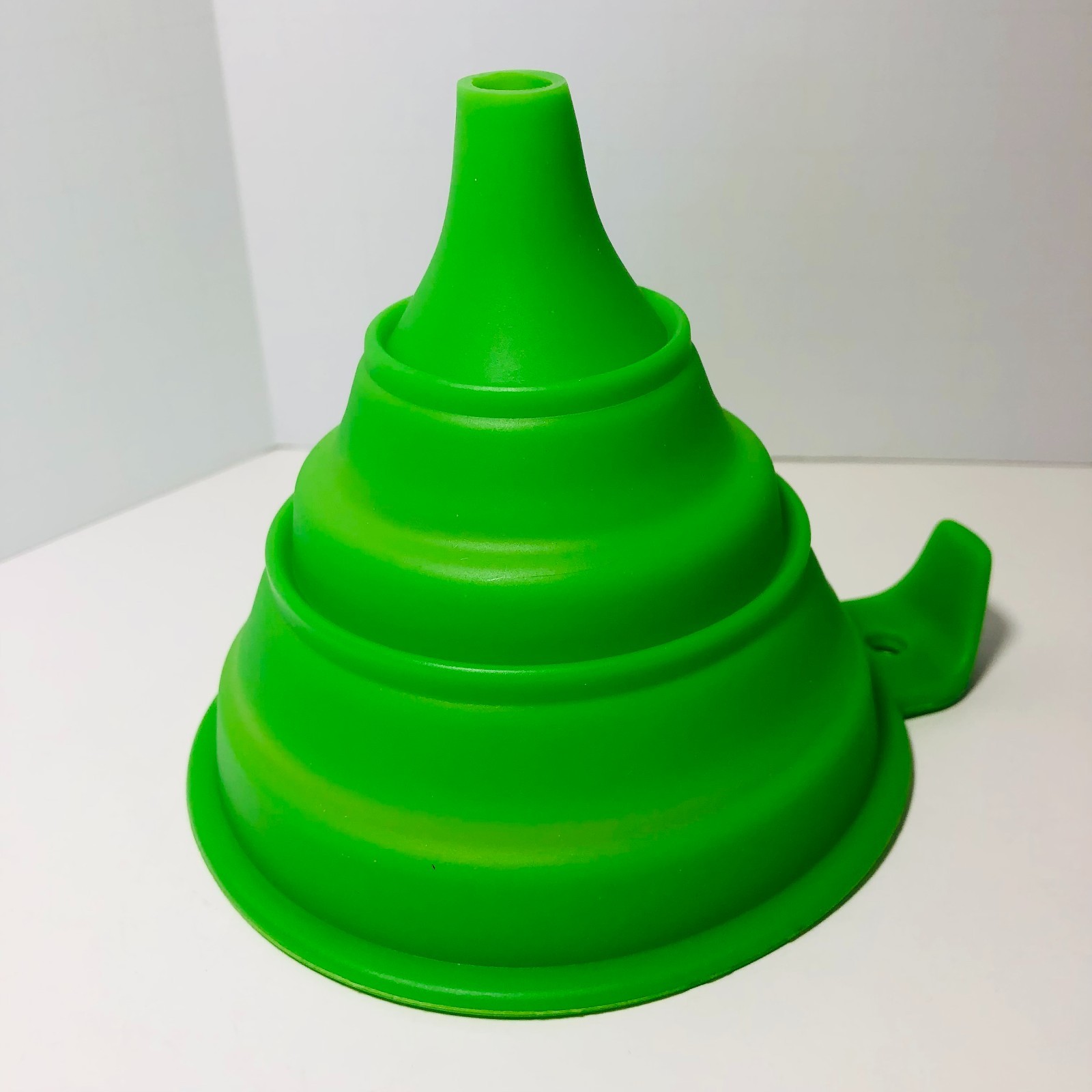 Funnels (3) Fold & Stack & Hook Silicone Toy PreK Water Play Camp Kitchen Fun