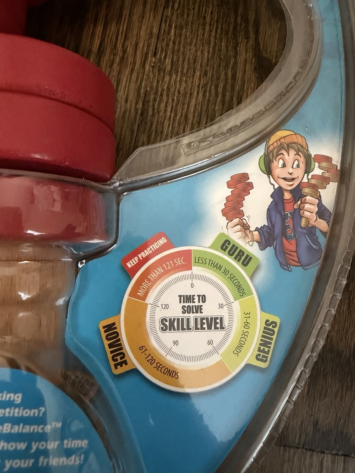 True Balance Handheld Wooden Toy by Excite “STEM” Coordination New/Sealed – Red