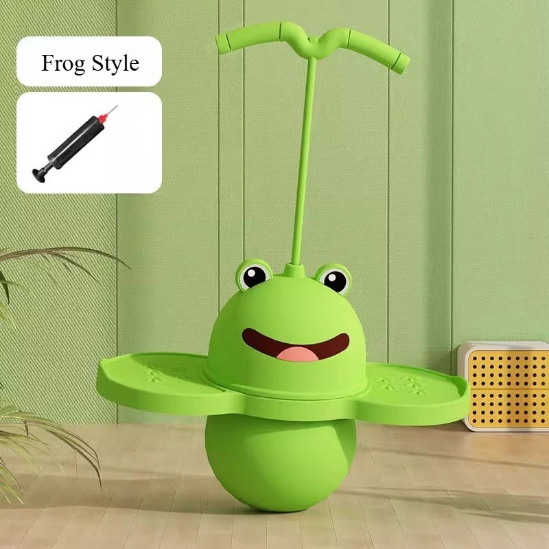 Kids Bouncing Ball Frog Jump Balance Long Height Training Exercise Toy Equipment