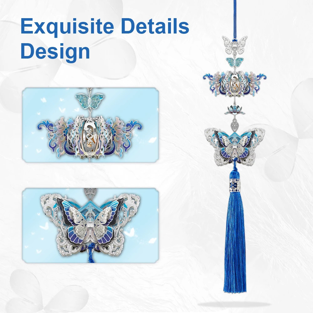 3D Metal Puzzle Vintage Tassels Pendant Harebell Model Building Kits Jigsaw Toys