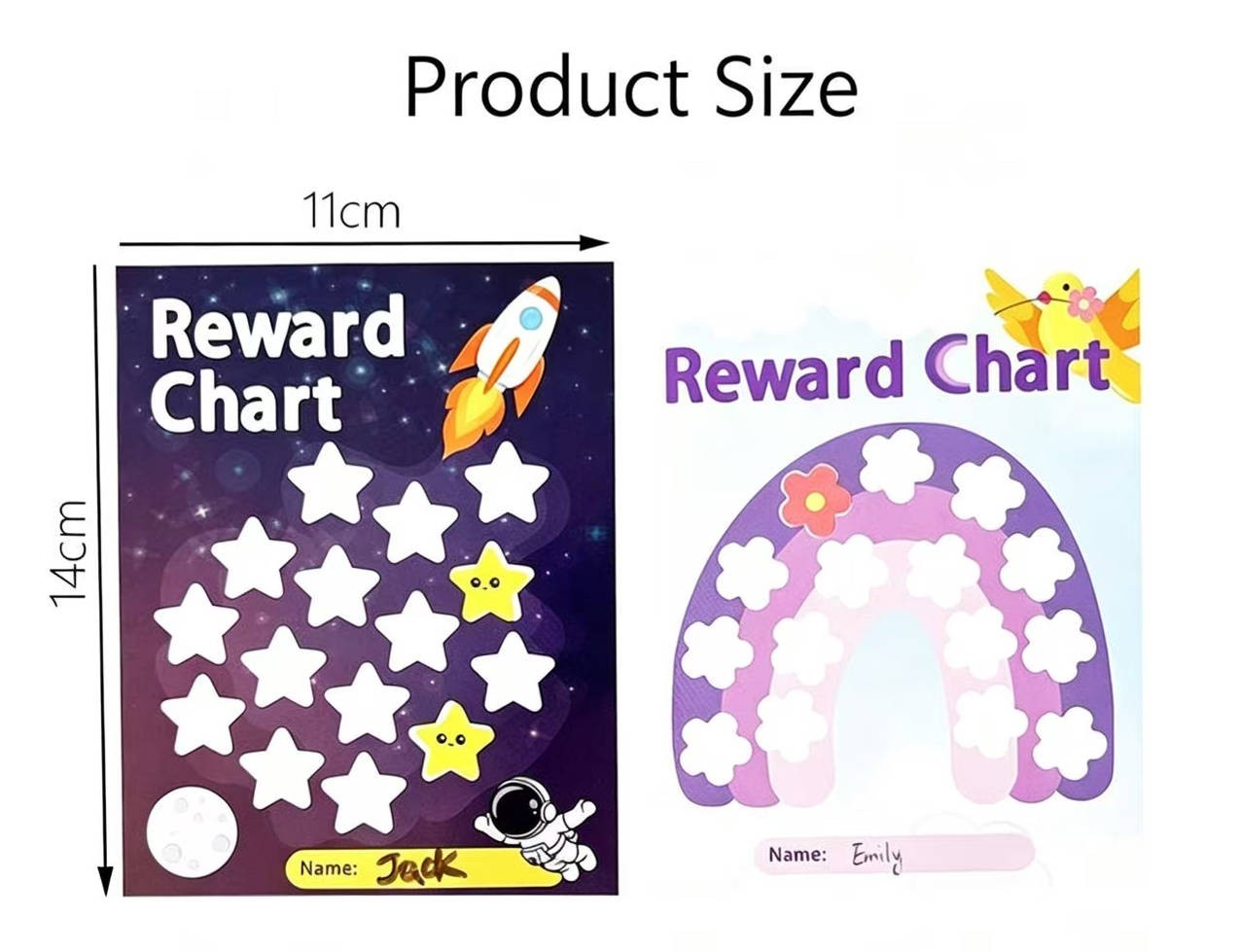 Kids Behavior Reward Chart (Only Rainbow)30 Reward Cards+30 Flower Strickers
