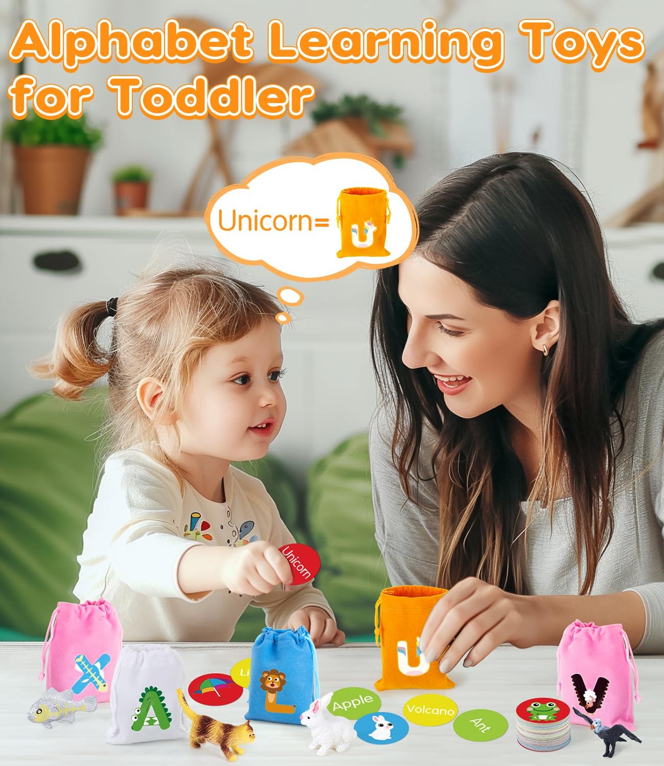 Alphabet Learning Toys for Toddlers, Word Work Small Group Set with 104 Phoni…