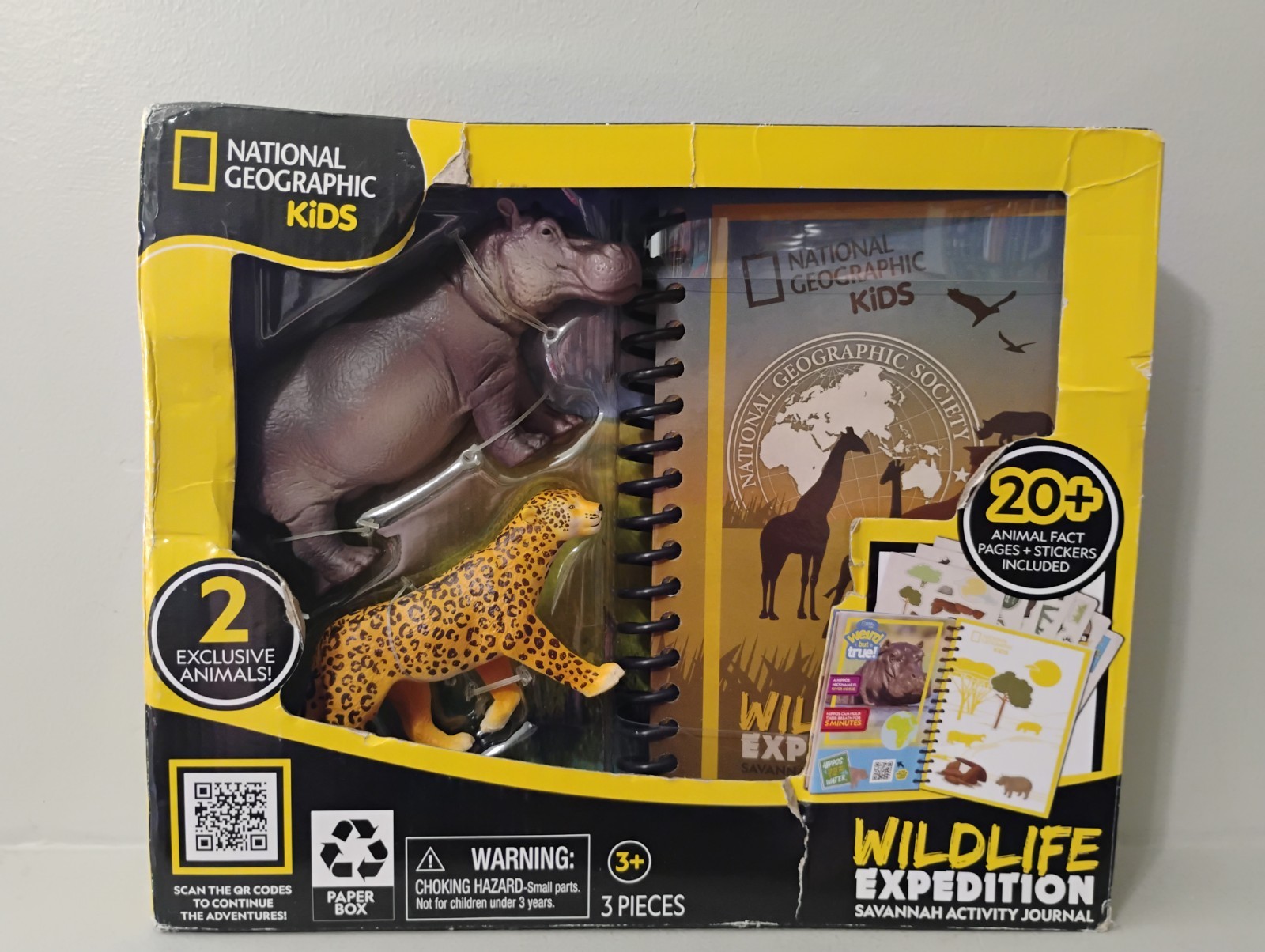 NEW National Geographic Kids Wildlife Expedition Savannah Activity Journal Set