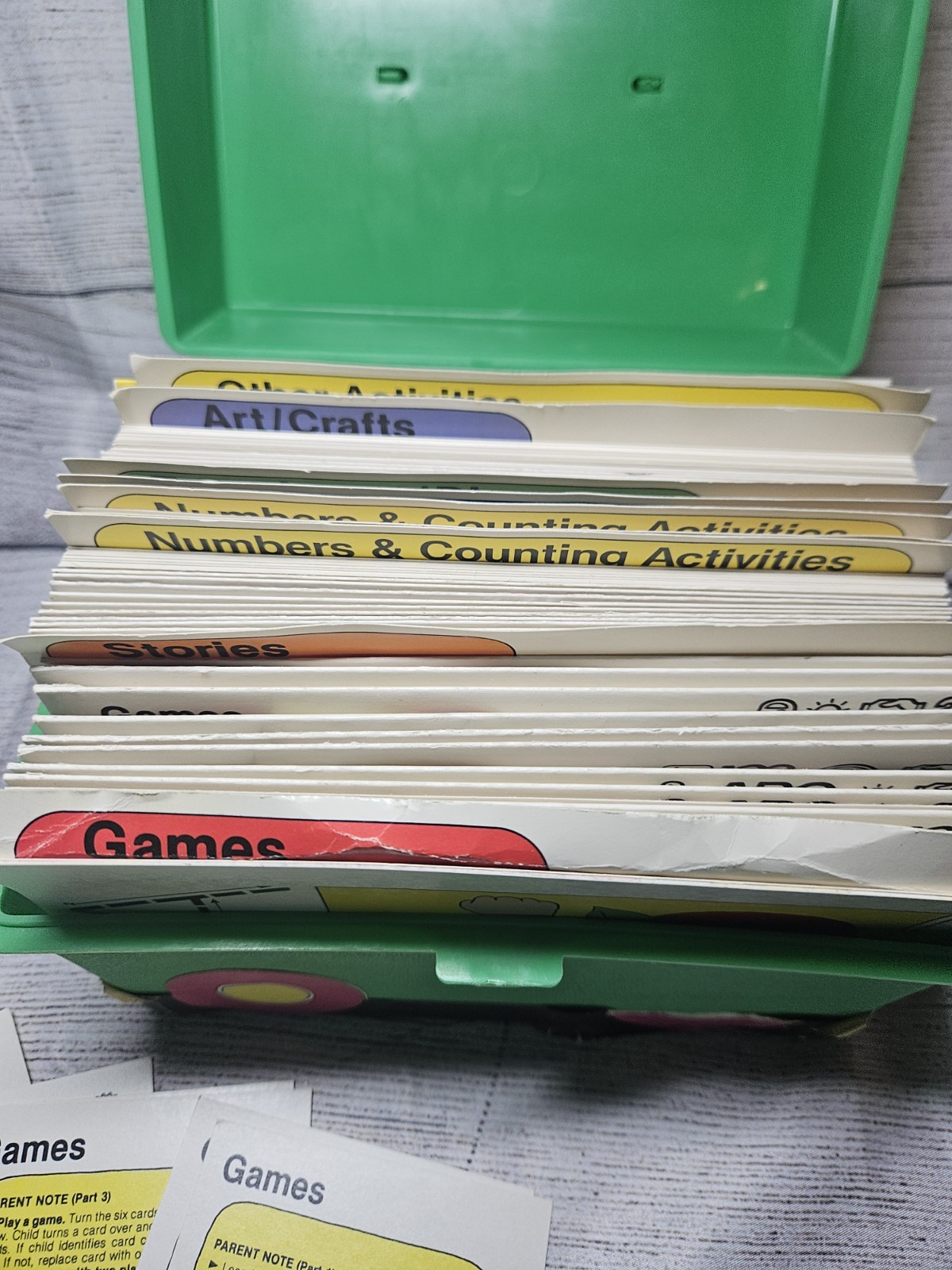 Vintage Sweet Pickles Preschool Program Learning Case Activity Bus Full w/Cards
