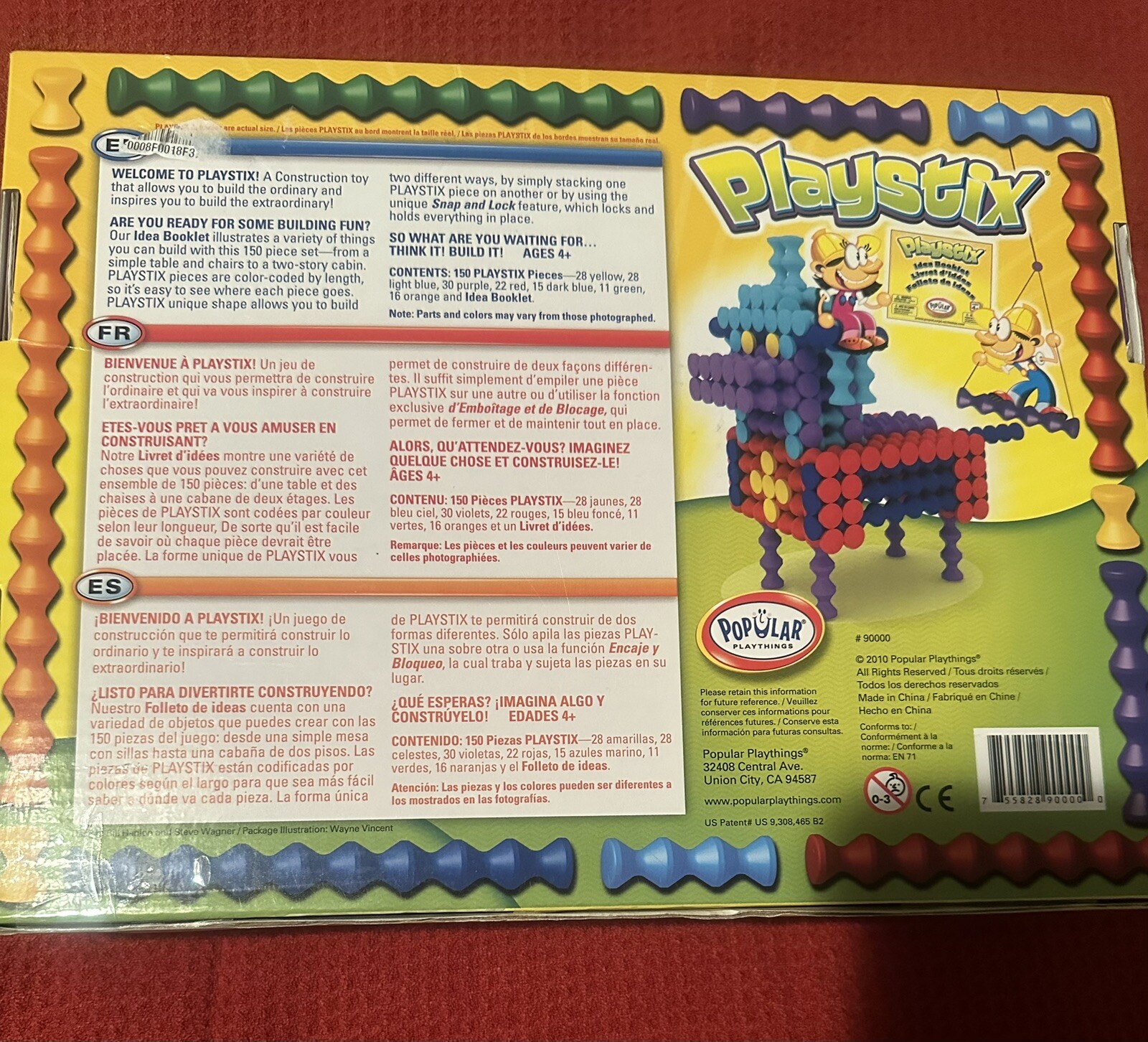 Popular Playthings Playstix 150-Piece Set-NEW