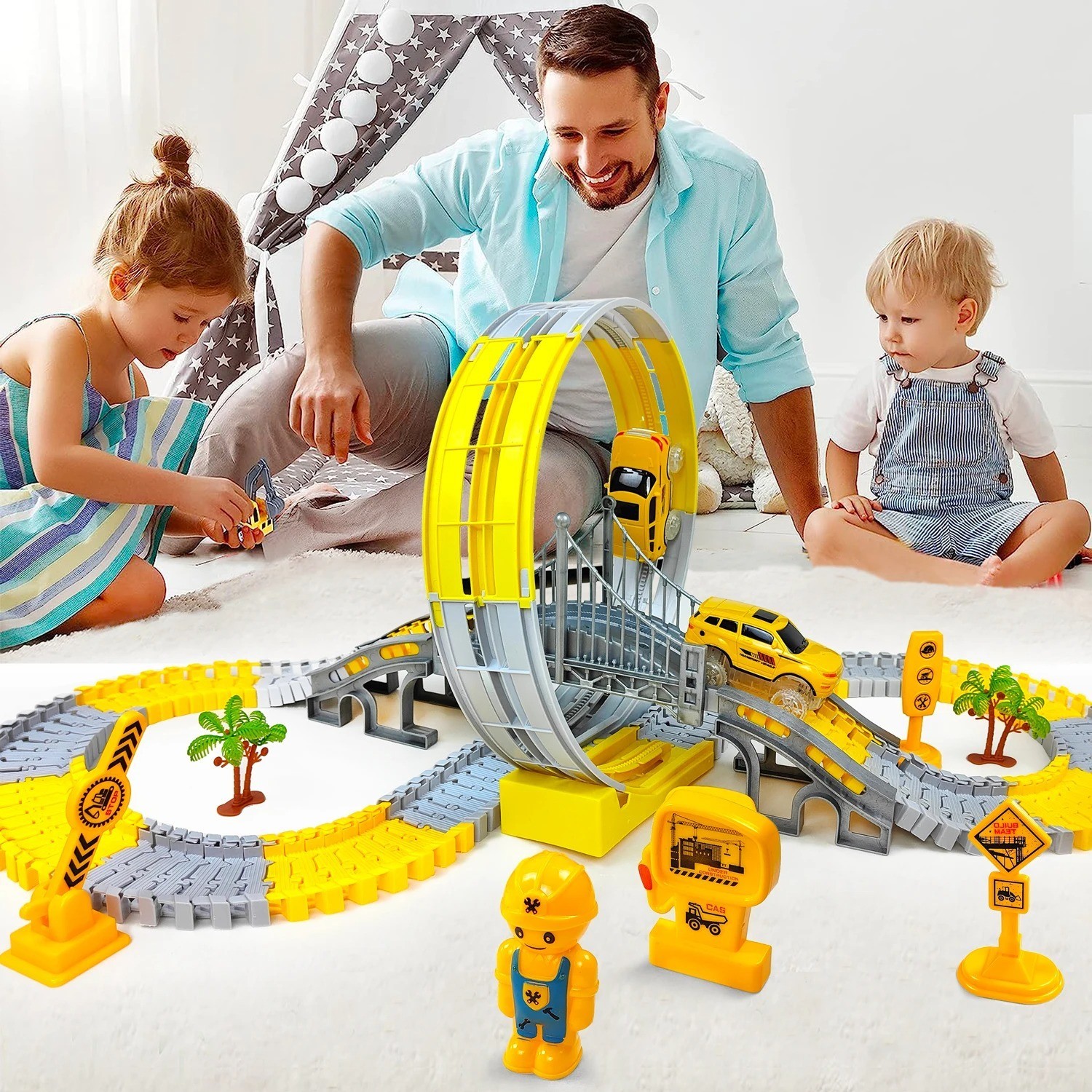 Track Car Train Toys Children Electric Track Toy Cars Educational Toys