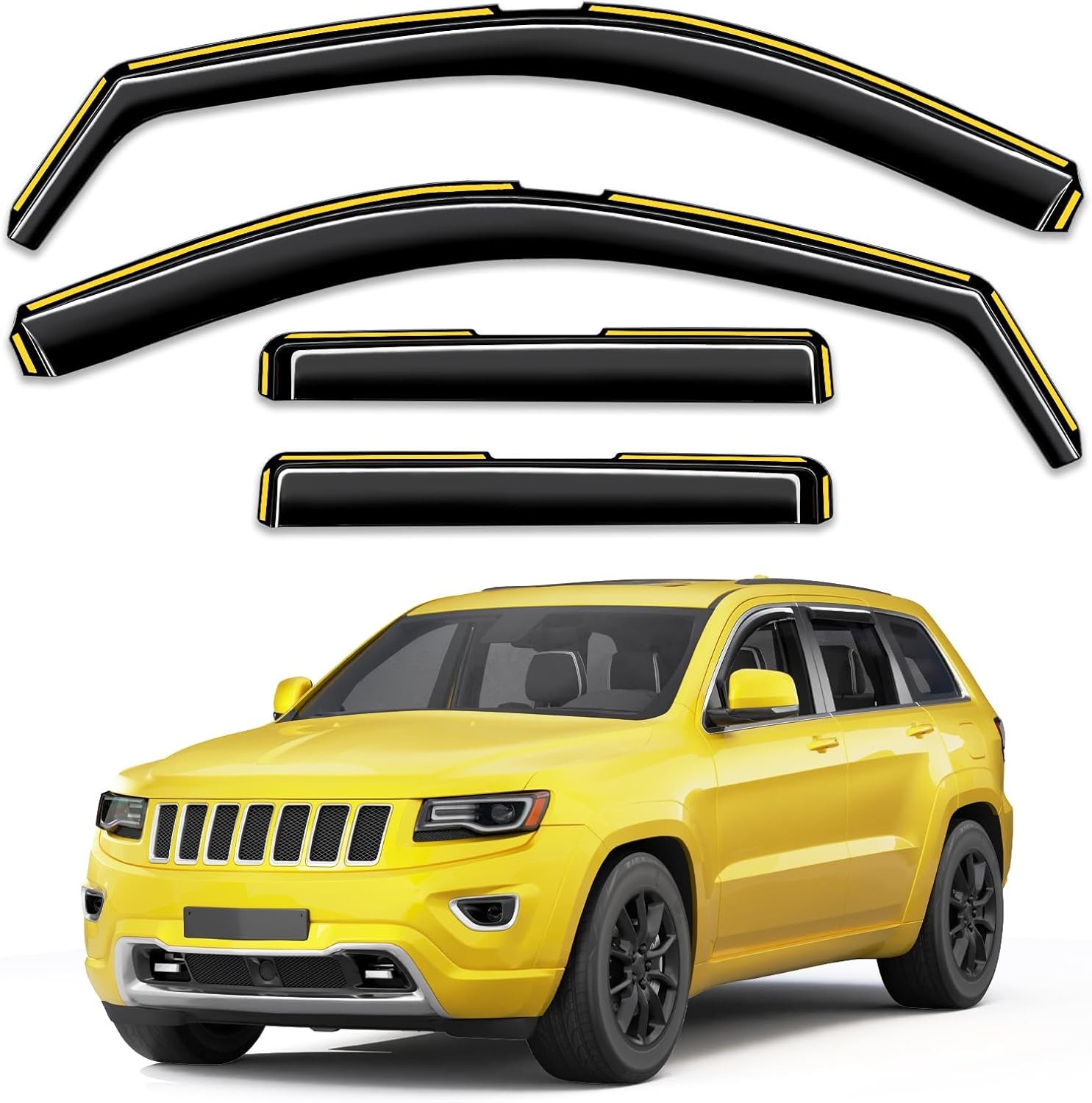 in-Channel Window Rain Guards Fit for Jeep Grand Cherokee 2011-2021 (NOT for L)
