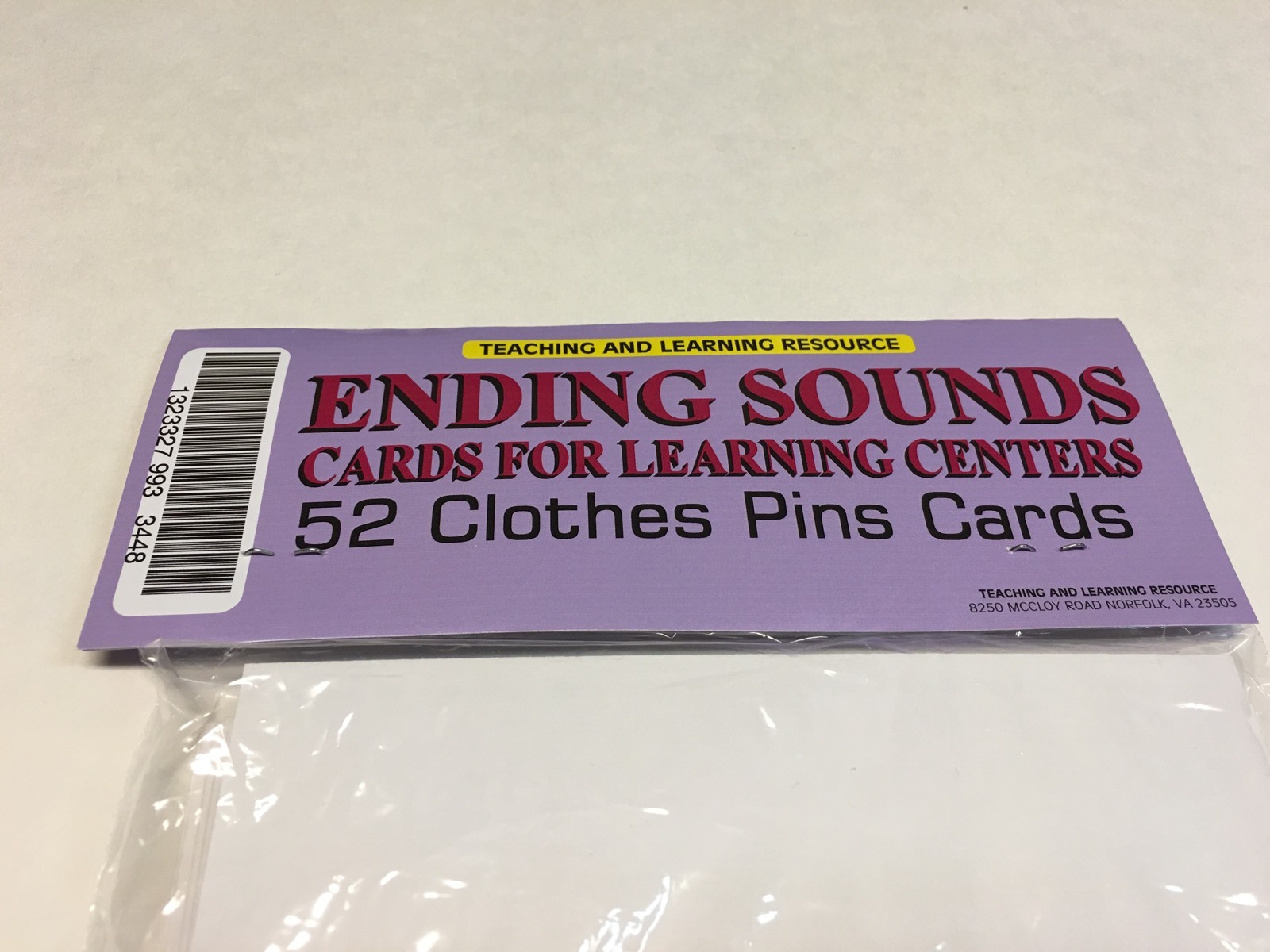 ENDING SOUNDS – Cards for Learning Center 52 Cards- LettersTeaching Pre-k