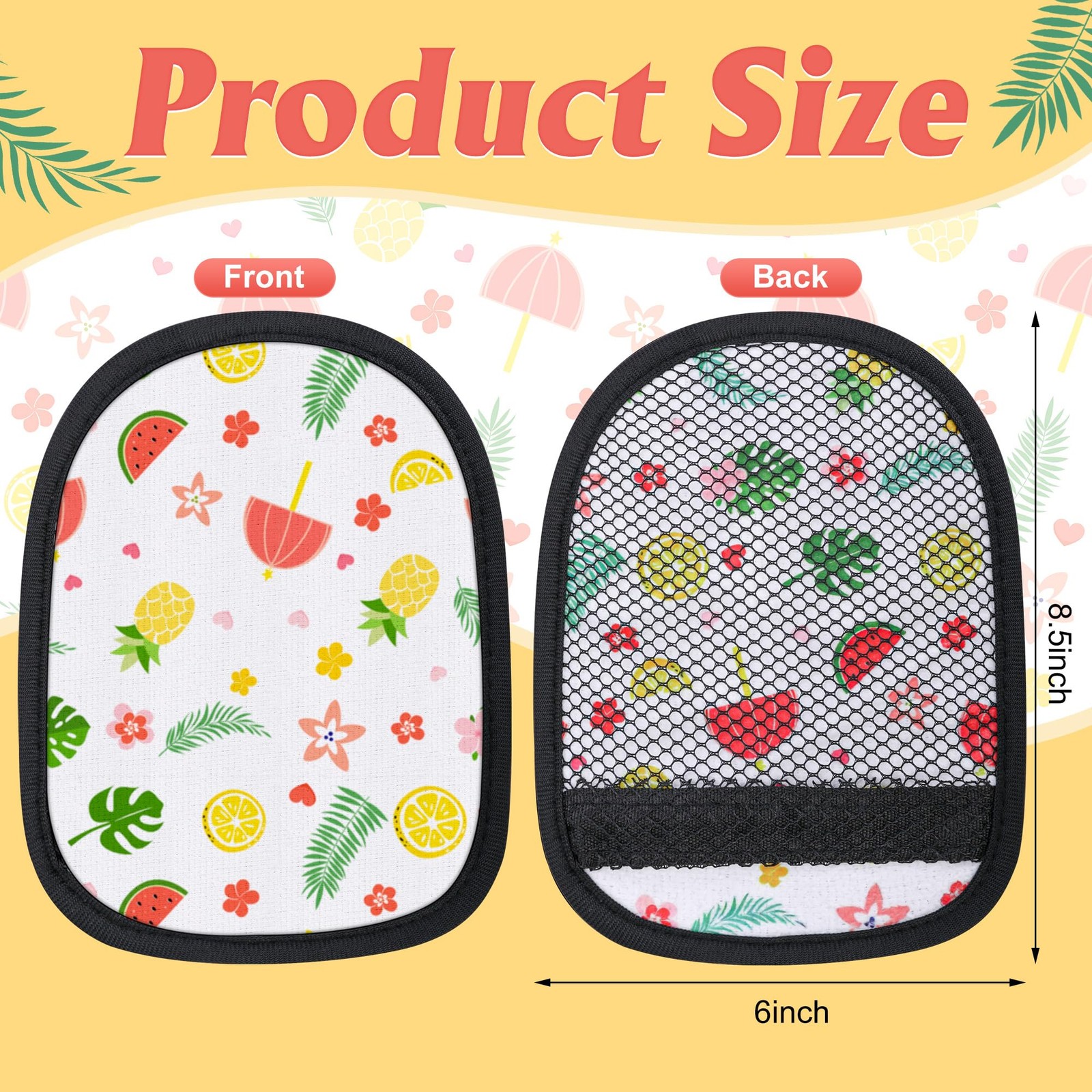 codree 2 Pcs Sand Wipe Off Mitts, Beach Theme 8.5 x 6 inch,