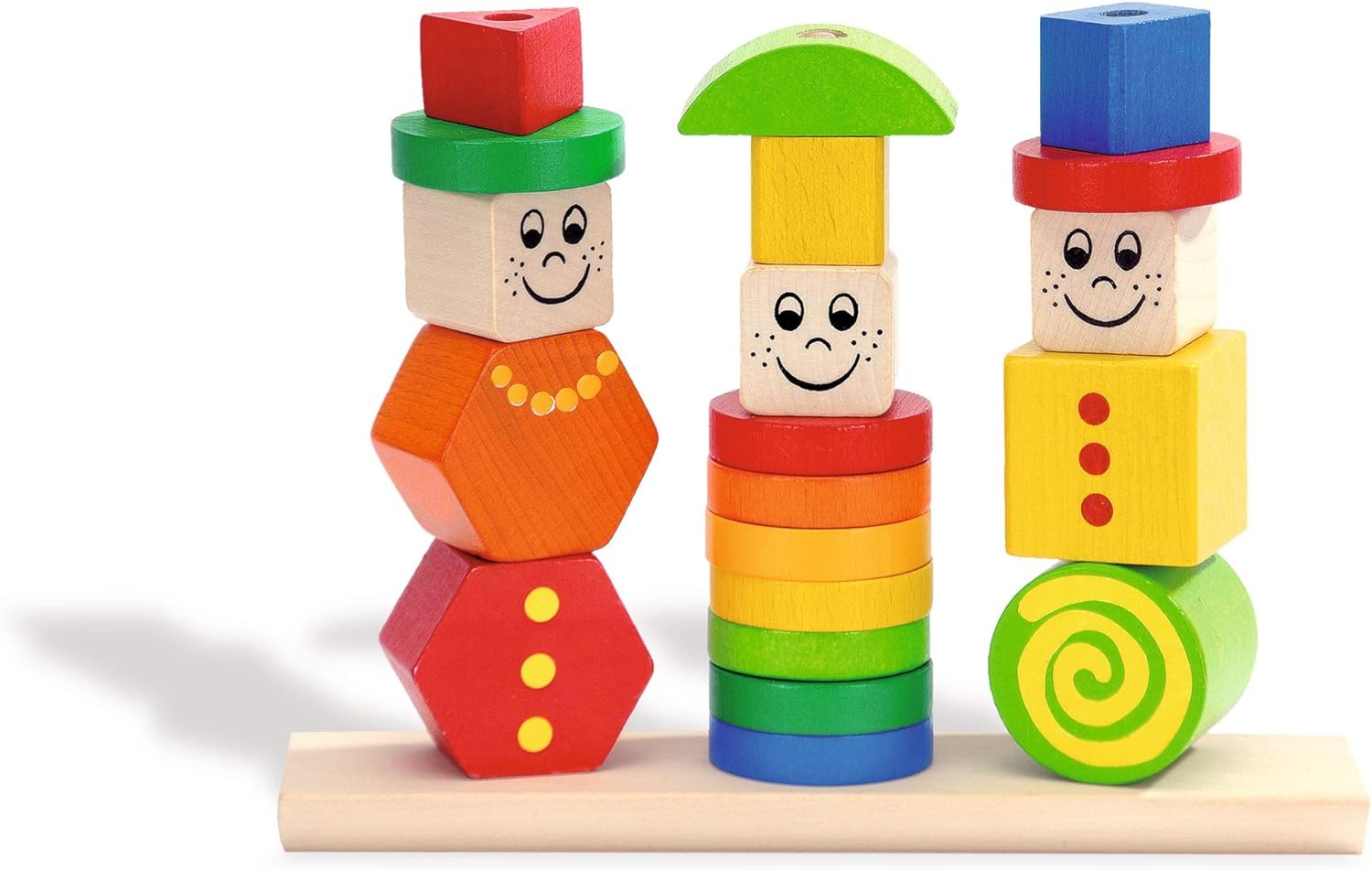 Eichhorn Wooden Figures Jigsaw Puzzle, 20 Pieces, 3 Pegs with Plug-In Pieces, Be