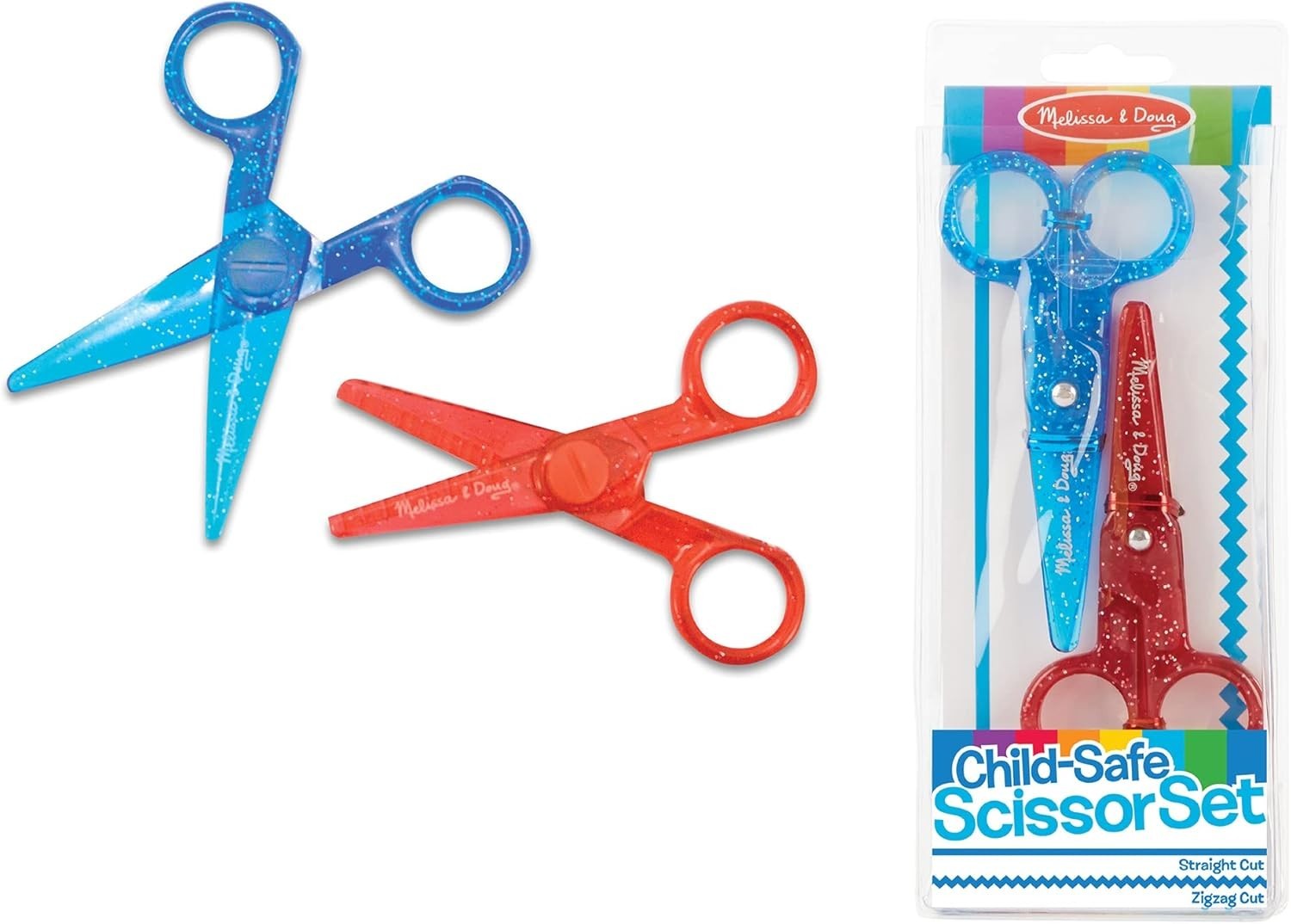 Melissa & Doug Child-Scissors Straight And Zigzag Cut Styles Will Not Cut Hair