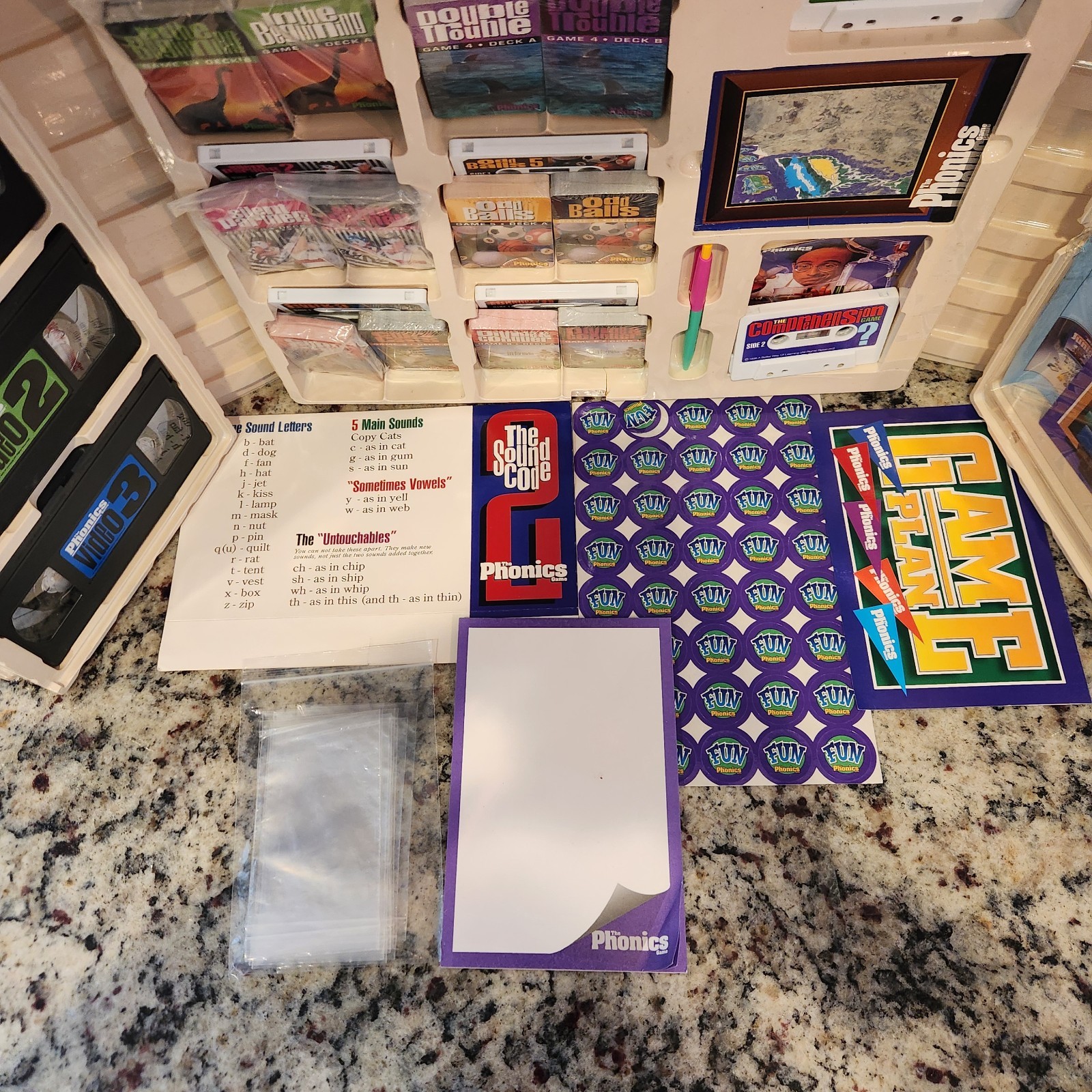 Phonics Game For Better Reading VHS & Cassette Set 90’s -Only Missing Play Book