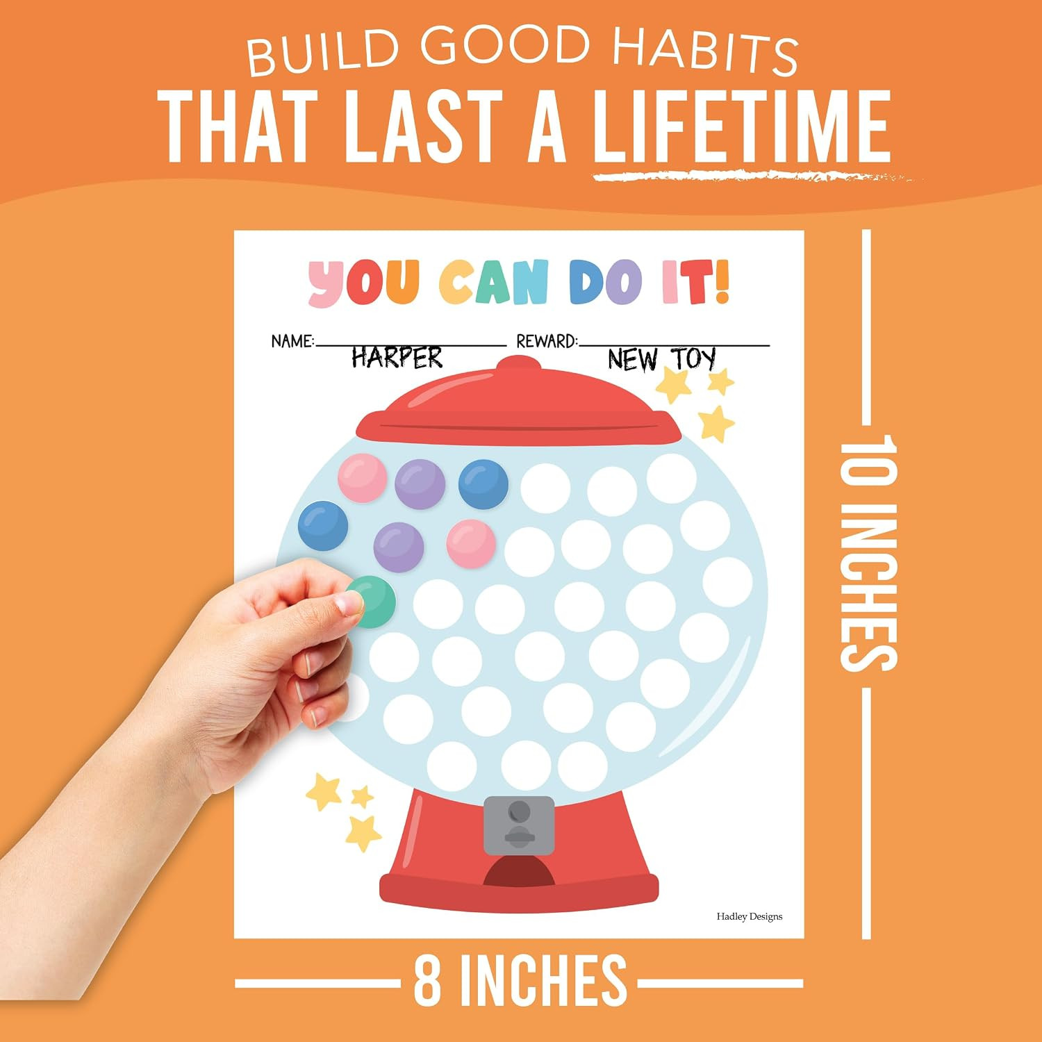 Sticker Chart for Kids – Behavior Reward Chart Tracker with Stickers, Star Incen