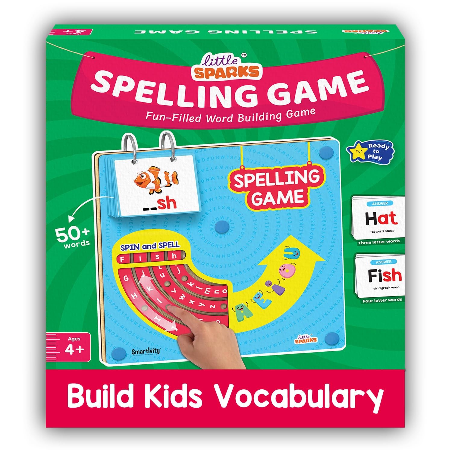 Spelling Game for Kids Ages 4, 5, 6, 7, 8 Years Old | Wooden Phonics & CVC Wo…