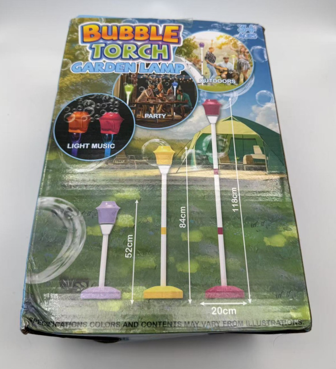 Bubble Torch Garden Lamp Automatic Children Bubble Maker – Red