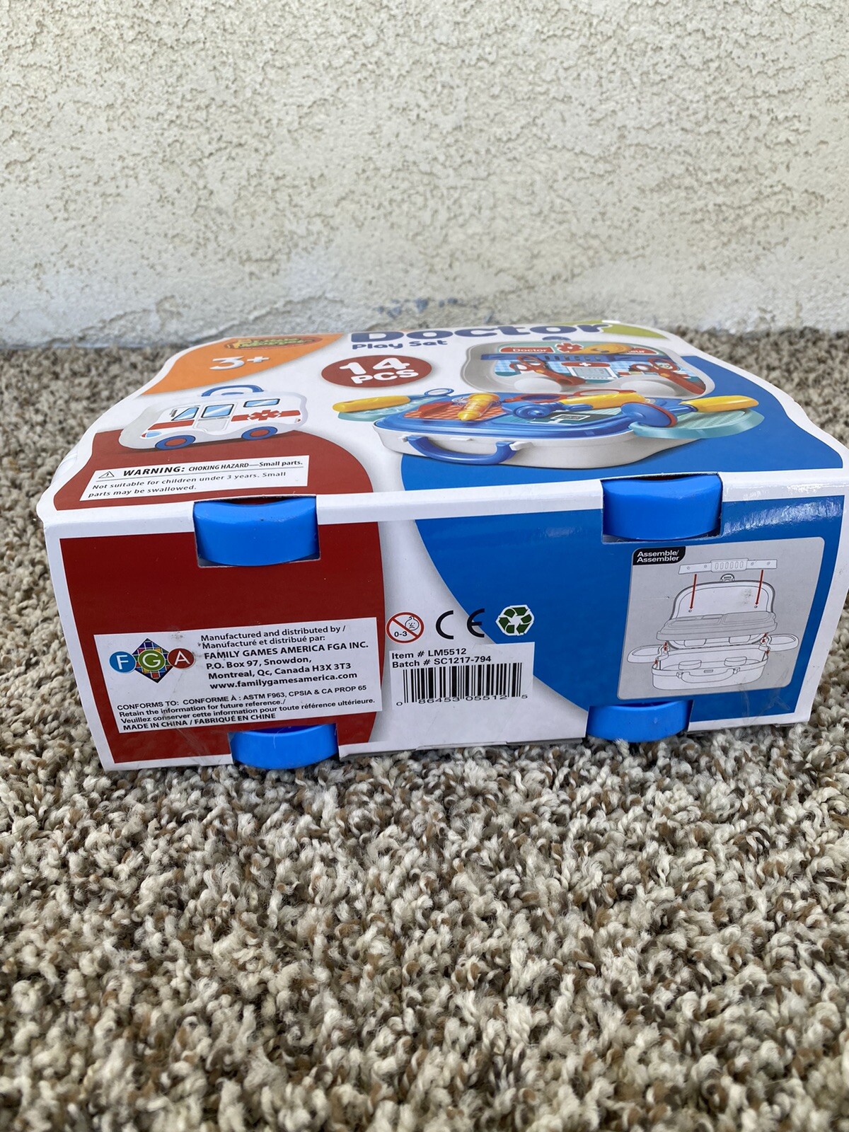 DOCTOR PLAY SET 14 PCS with CASE HANDLE WHEELS 3+ Little Moppet NEW UNOPENED