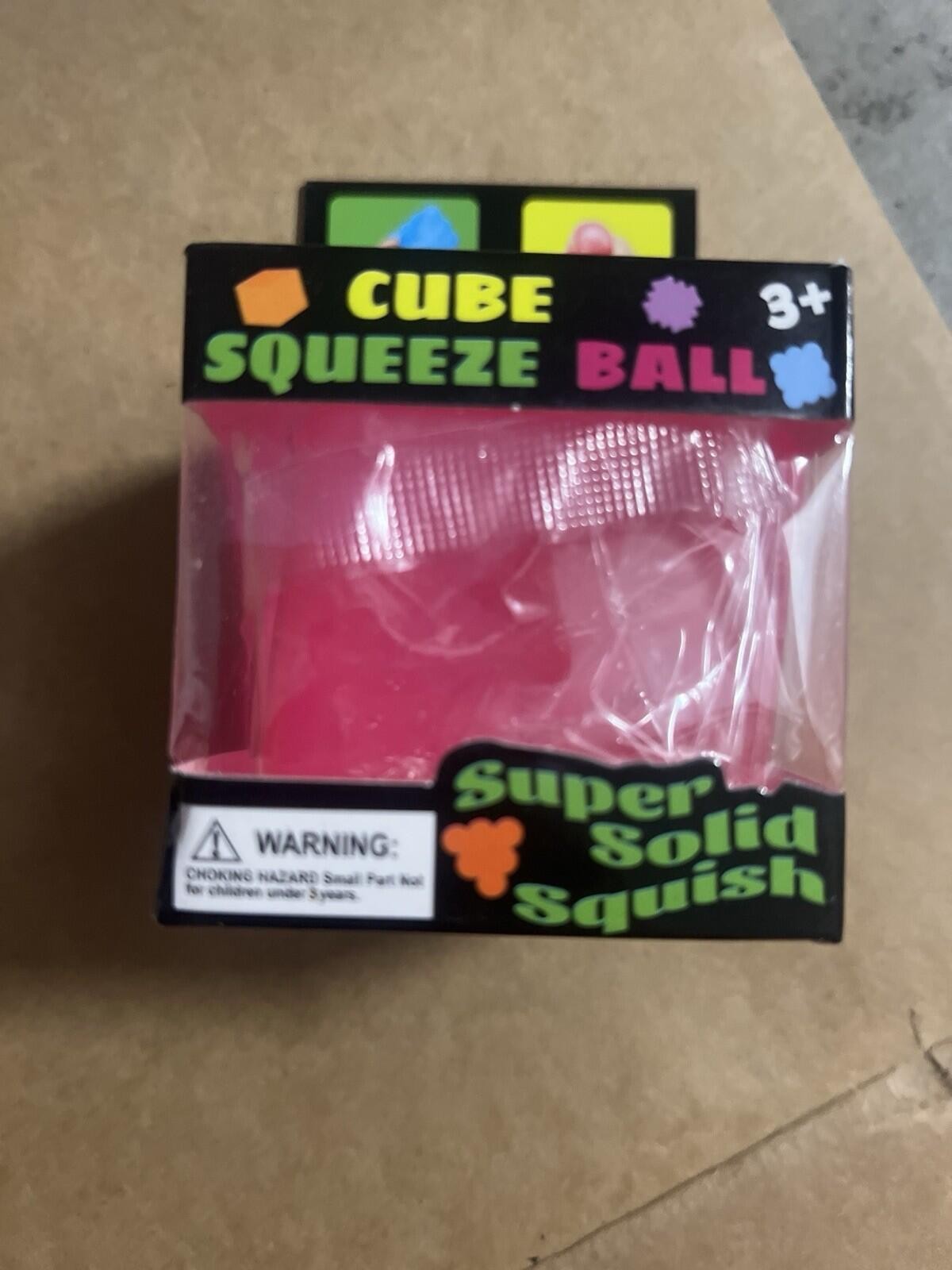 Super Solid Squish Cube Squeeze Ball Sensory Toy orange 3+ Years