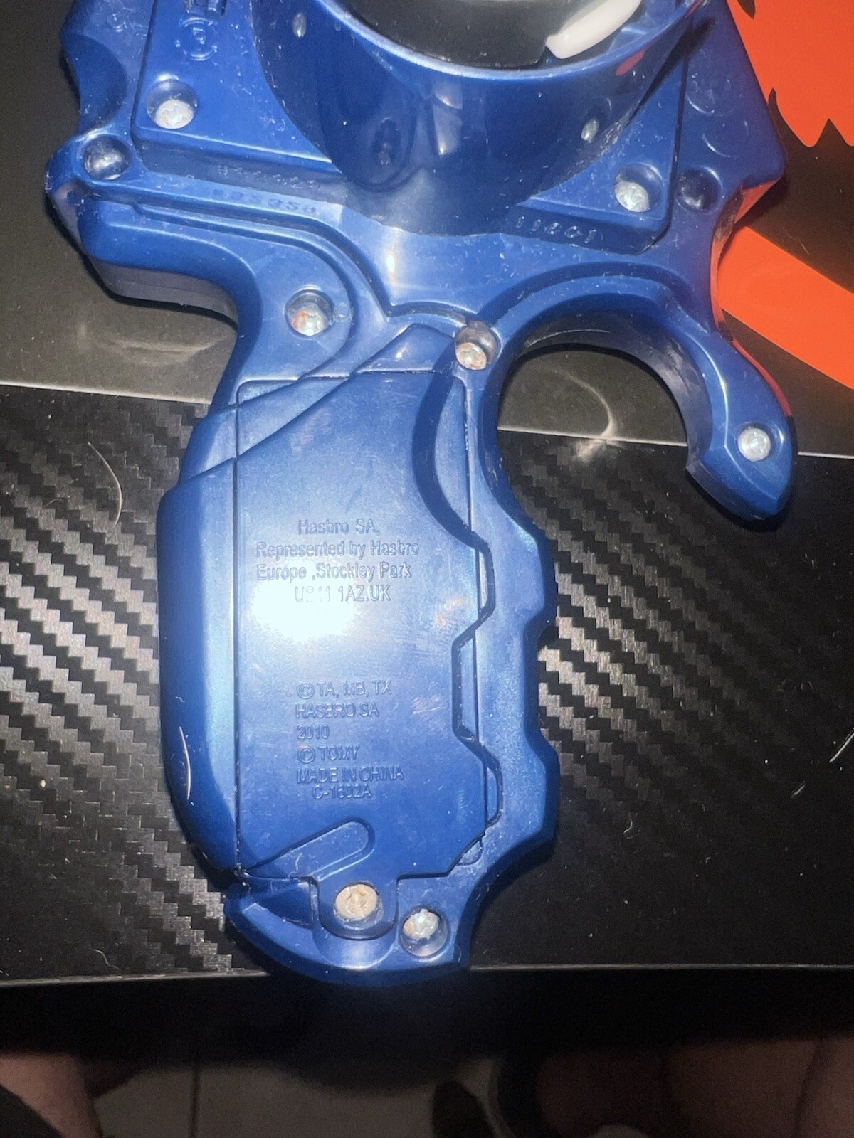 2010 Beyblade Metal Masters Electronic Rip Gauge Launcher Dark Blue