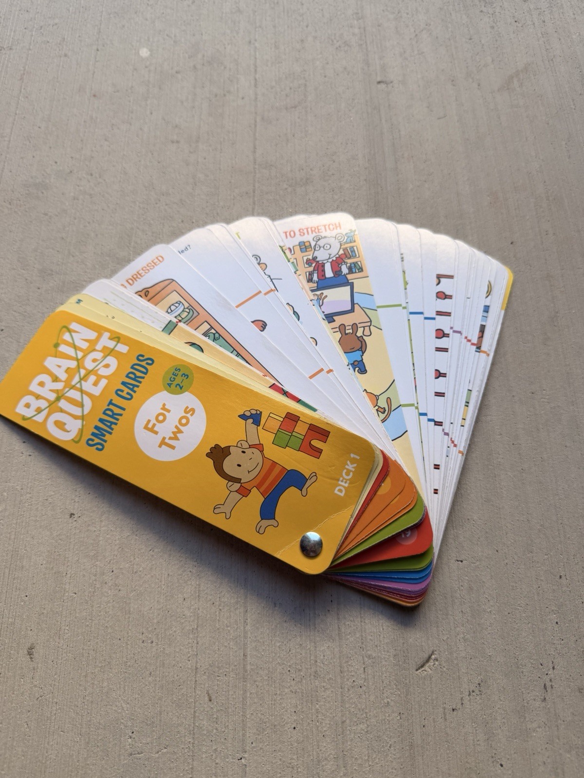 Brain Quest Smart Cards for Twos Deck 1Ages 2 -3 Educational Flash Cards Workman
