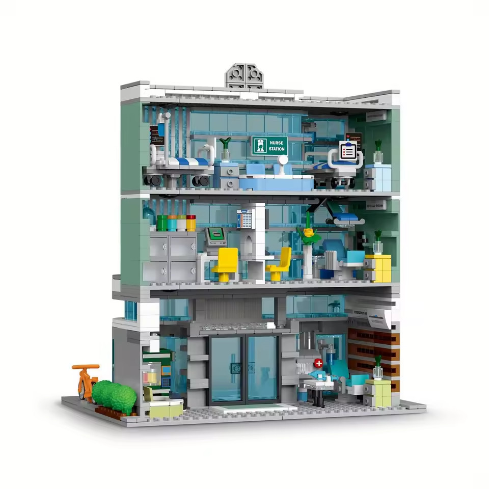 Hospital Building Blocks, DIY Educational Toys, Colletable Building Toy