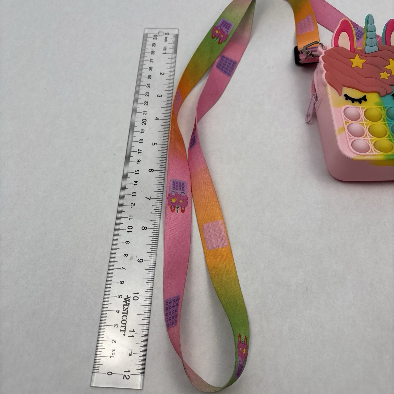Rainbow Unicorn Purse for Kids Silicone Pop It Fidget Mini Crossbody
